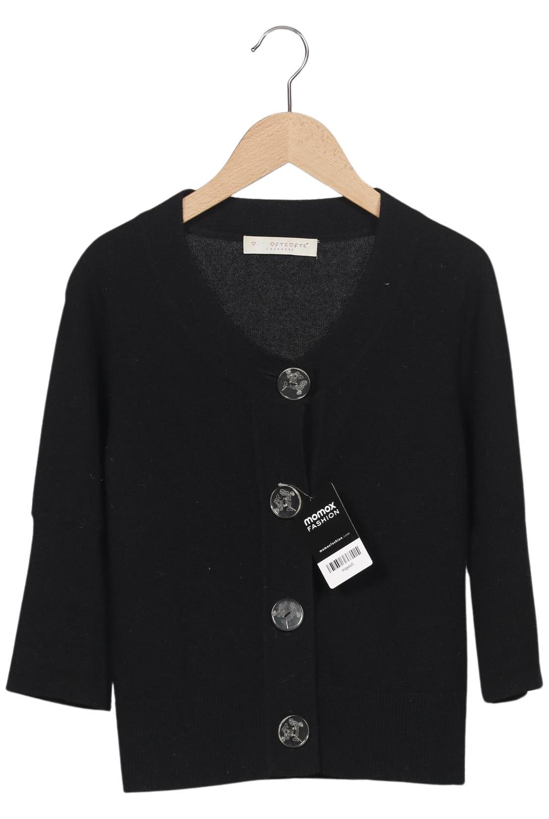 

FTC Cashmere Damen Strickjacke, schwarz, Gr. 38