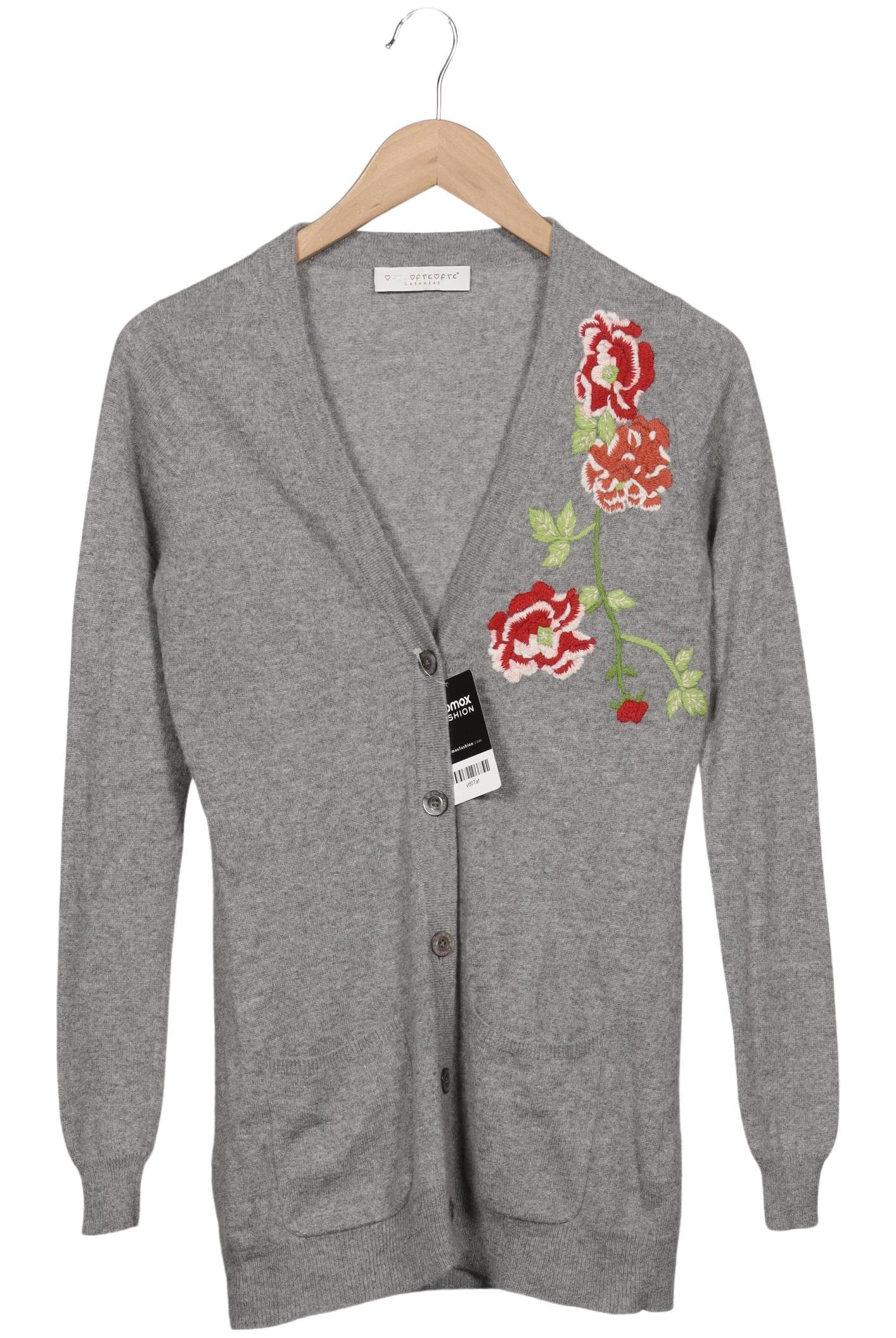 

FTC Cashmere Damen Strickjacke, grau, Gr. 36