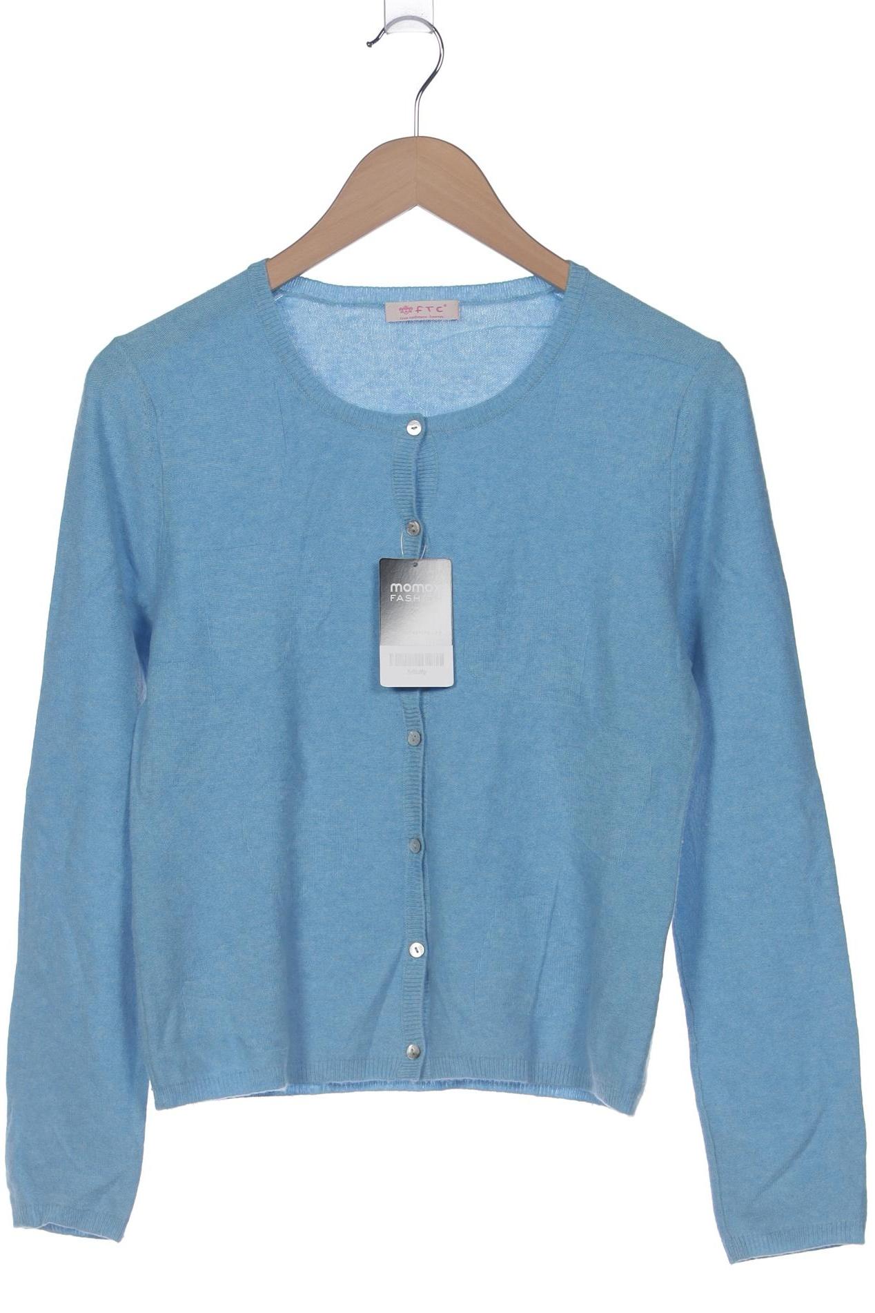 

FTC Cashmere Damen Strickjacke, blau, Gr. 42