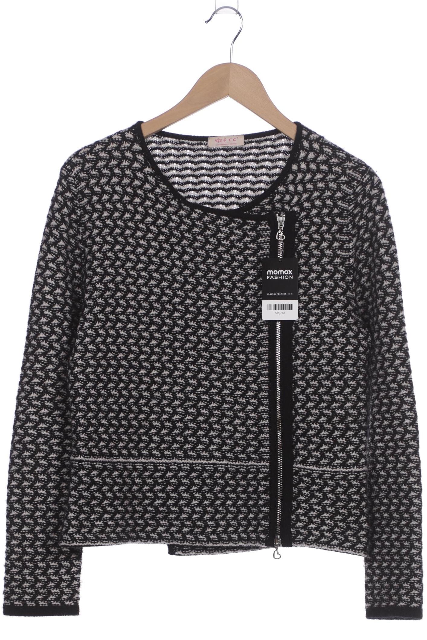 

FTC Cashmere Damen Strickjacke, schwarz, Gr. 44
