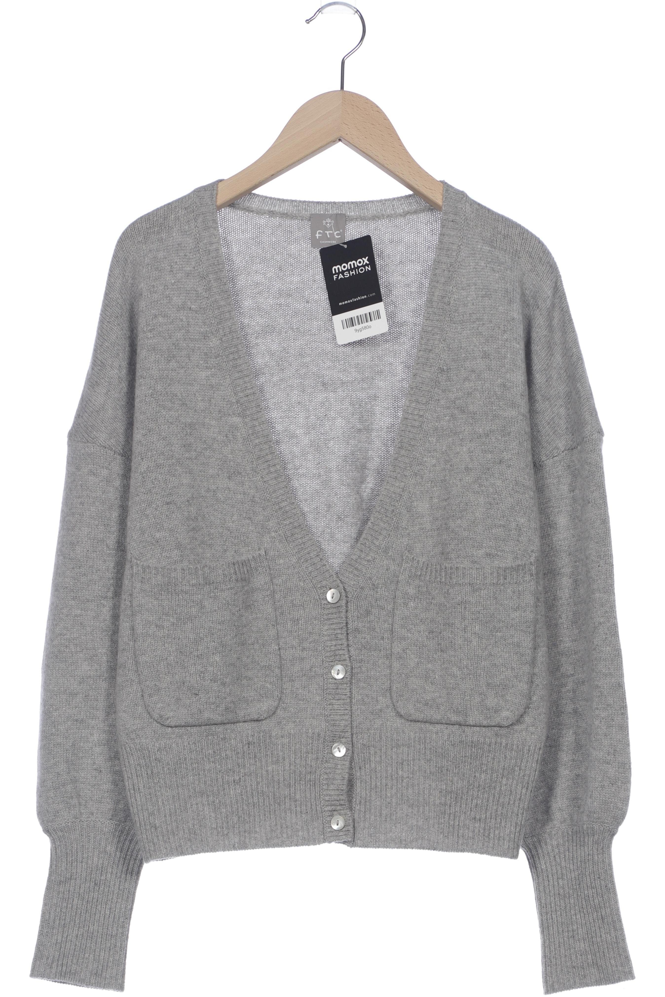 

FTC Cashmere Damen Strickjacke, grau, Gr. 36