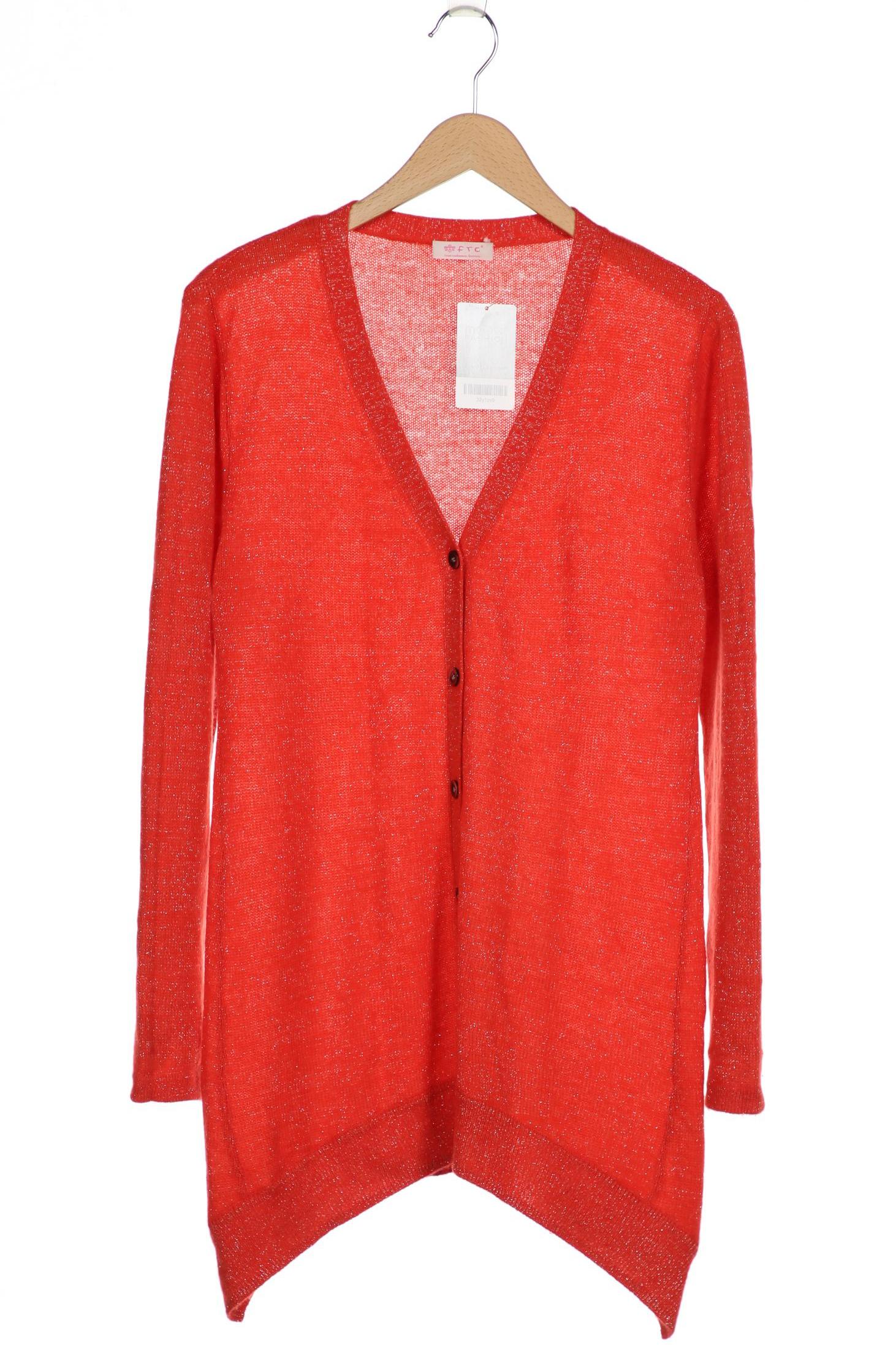 

FTC Cashmere Damen Strickjacke, orange, Gr. 44