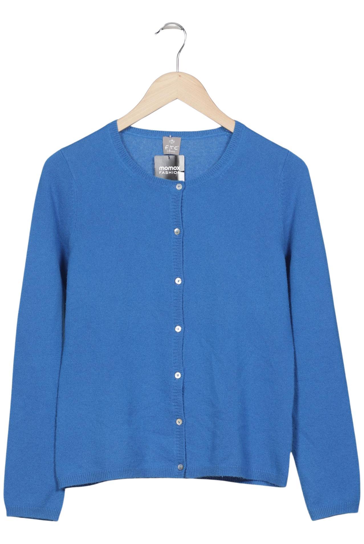 

FTC Cashmere Damen Strickjacke, blau, Gr. 42