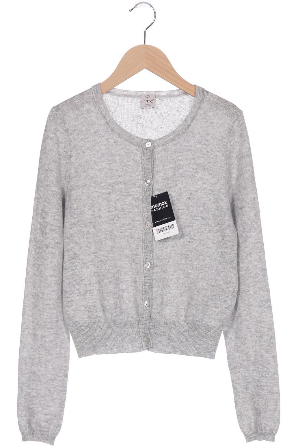

FTC Cashmere Damen Strickjacke, grau, Gr. 36