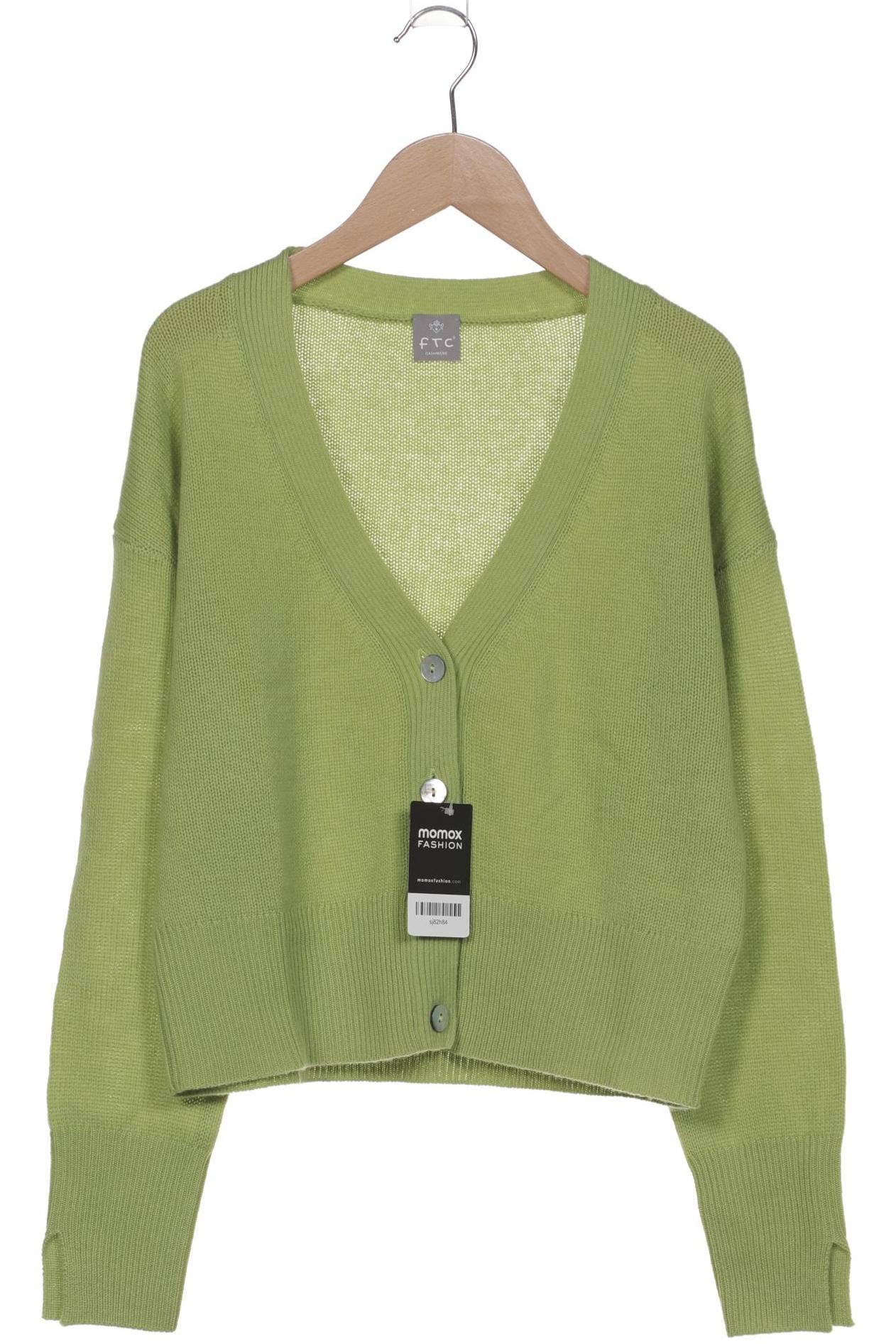 

FTC Cashmere Damen Strickjacke, grün, Gr. 34