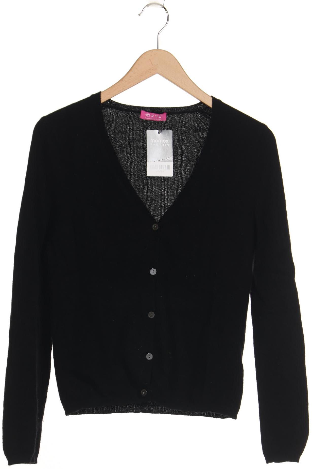 

FTC Cashmere Damen Strickjacke, schwarz, Gr. 42