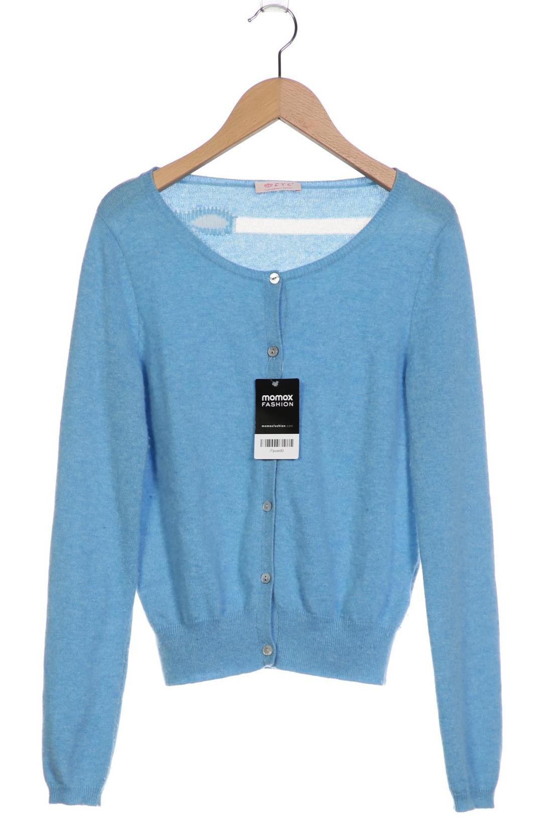 

FTC Cashmere Damen Strickjacke, blau, Gr. 36