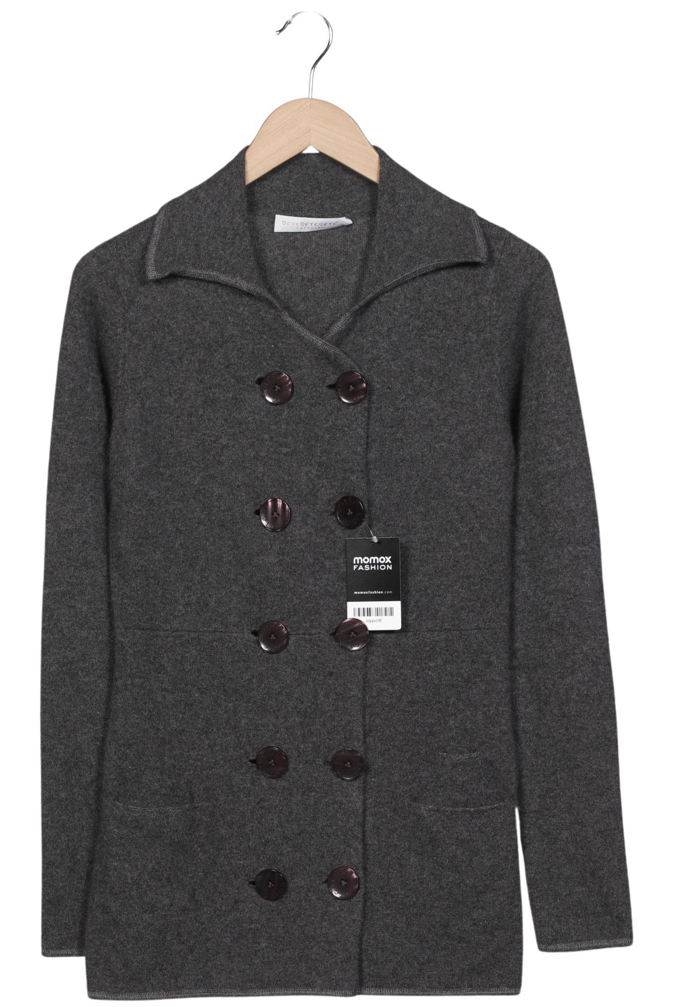 

FTC Cashmere Damen Strickjacke, grau, Gr. 38