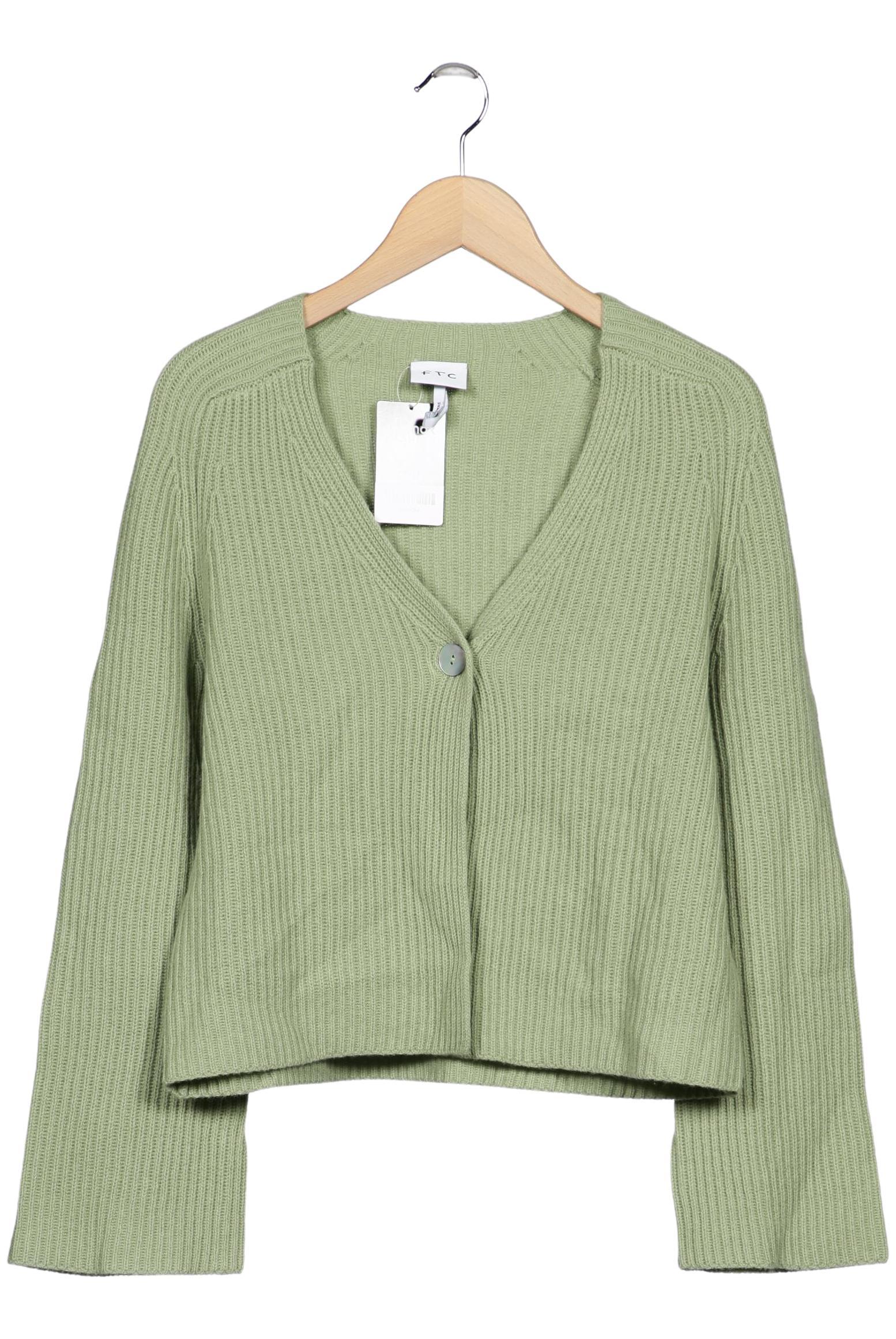 

FTC Cashmere Damen Strickjacke, hellgrün, Gr. 34