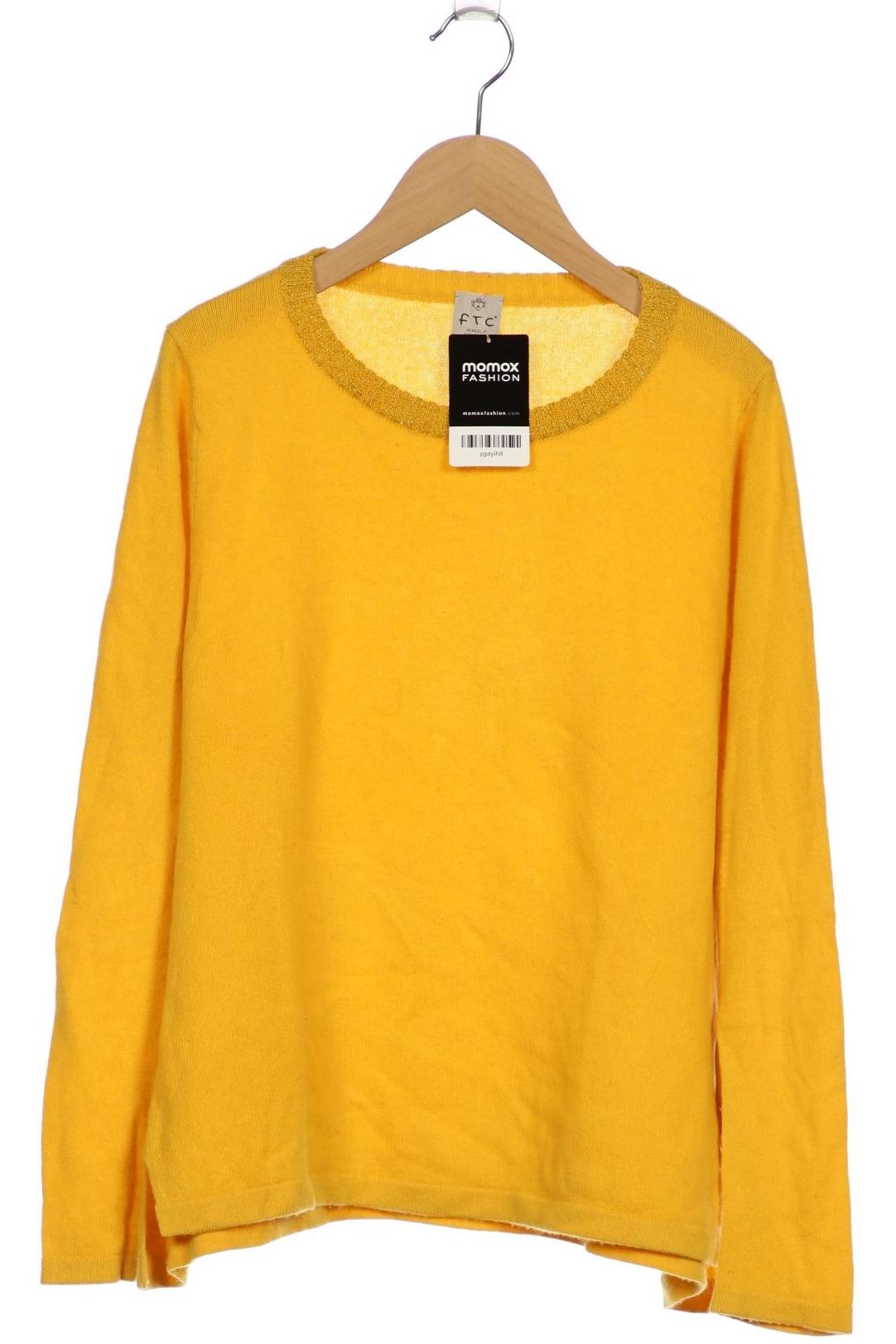 

FTC Cashmere Damen Pullover, gelb, Gr. 38