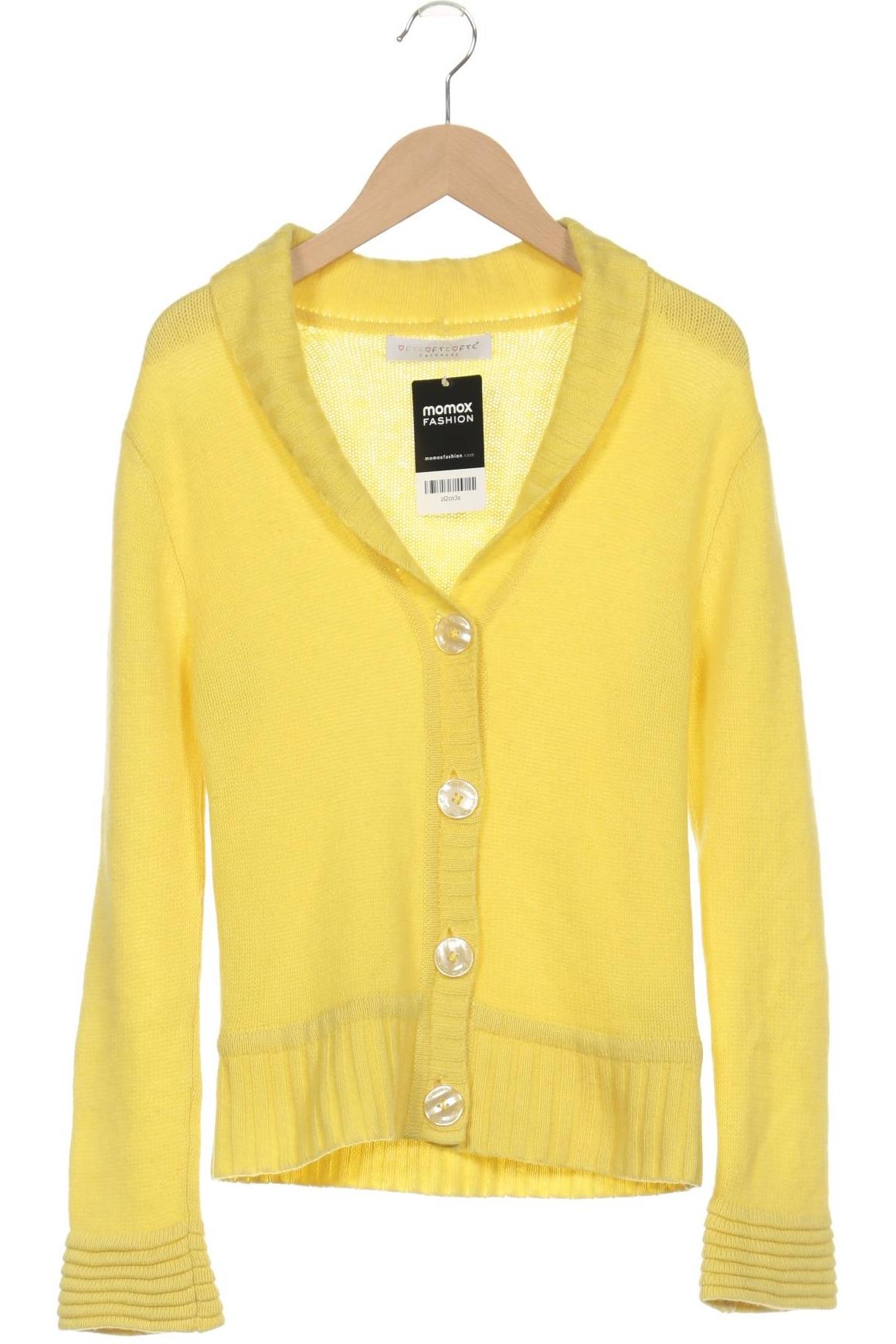 

FTC Cashmere Damen Strickjacke, gelb, Gr. 38