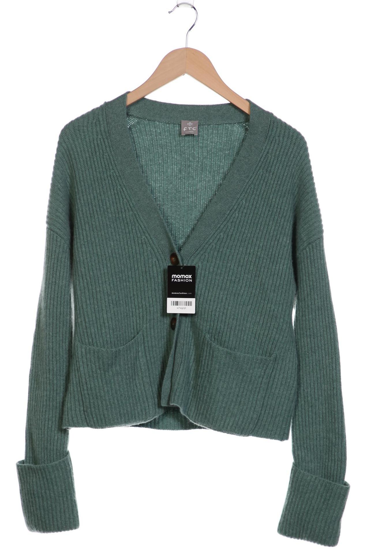 

FTC Cashmere Damen Strickjacke, grün, Gr. 44