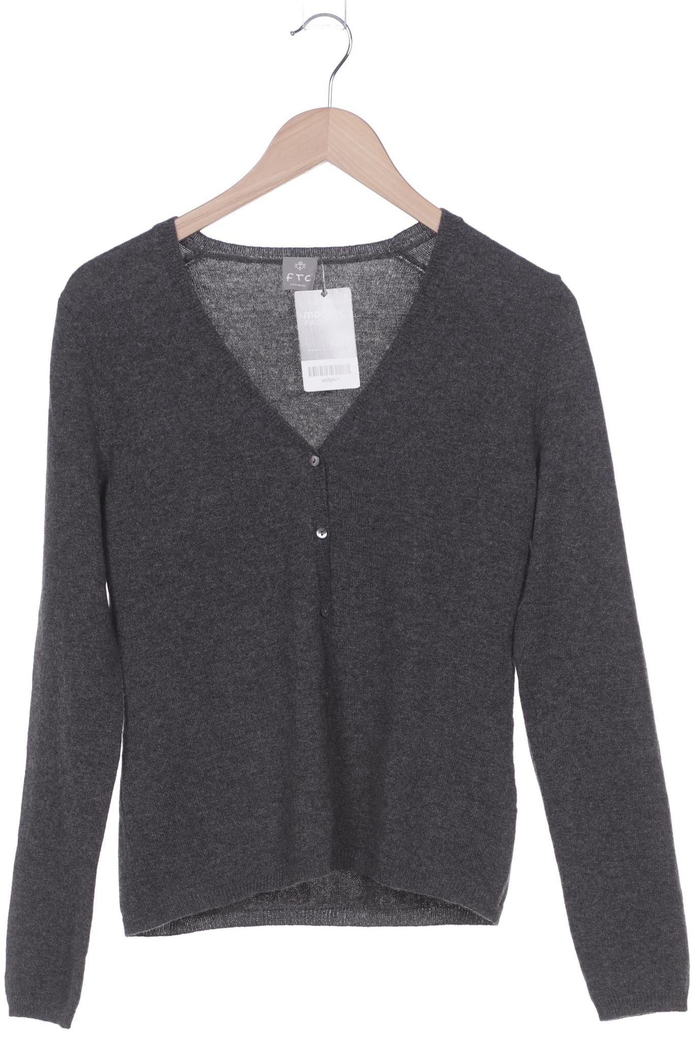 

FTC Cashmere Damen Strickjacke, grau, Gr. 38