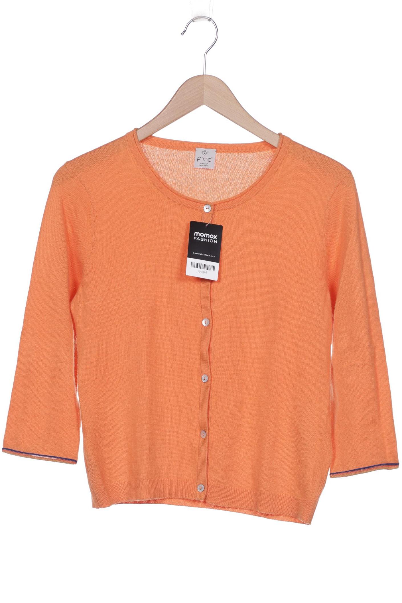 

FTC Cashmere Damen Strickjacke, orange, Gr. 42