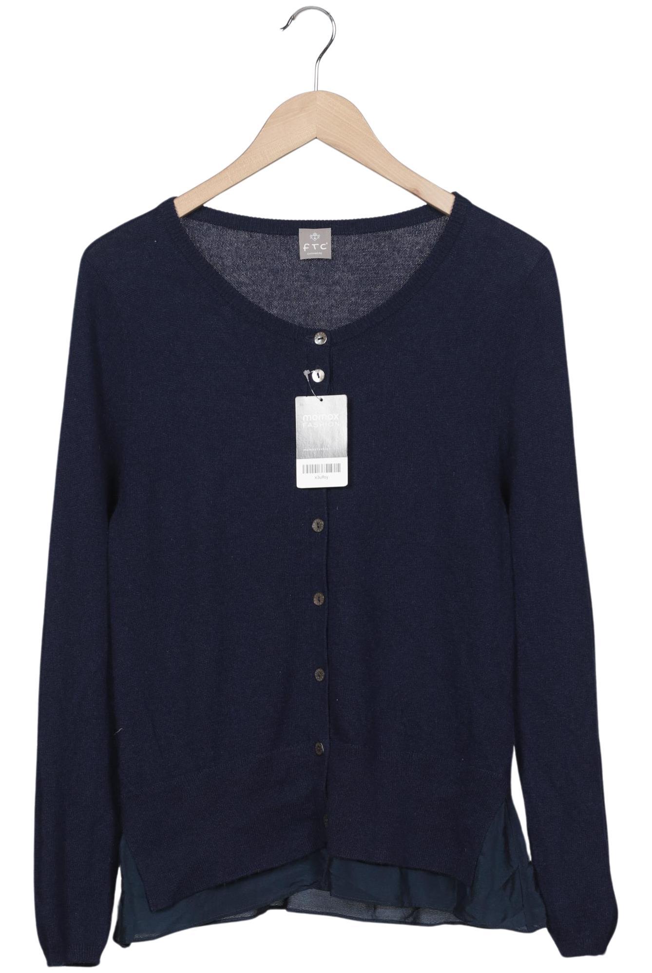 

FTC Cashmere Damen Strickjacke, marineblau, Gr. 42