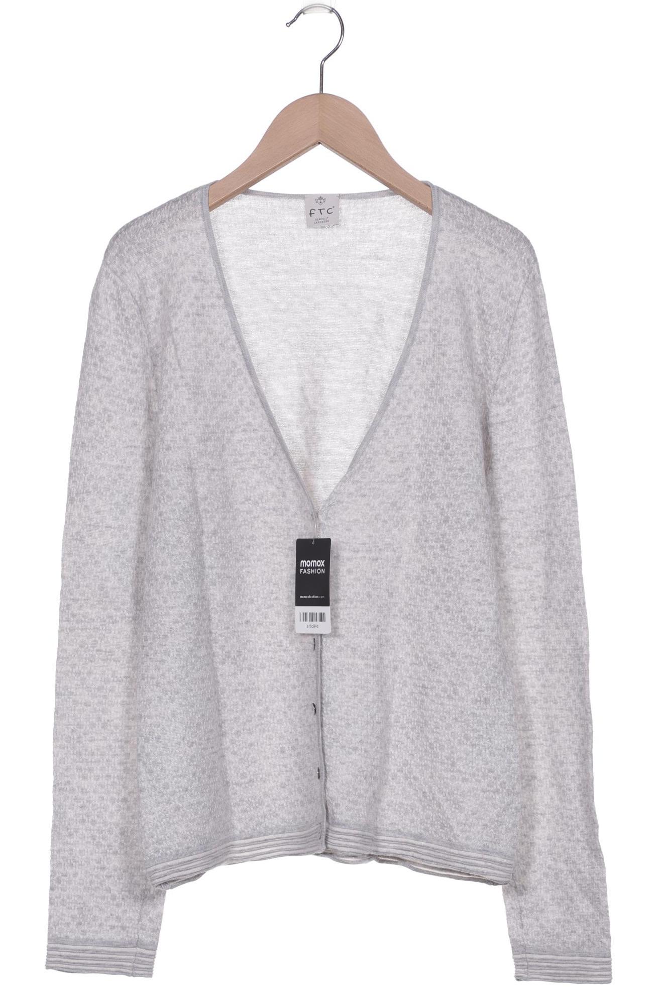 

FTC Cashmere Damen Strickjacke, grau, Gr. 44