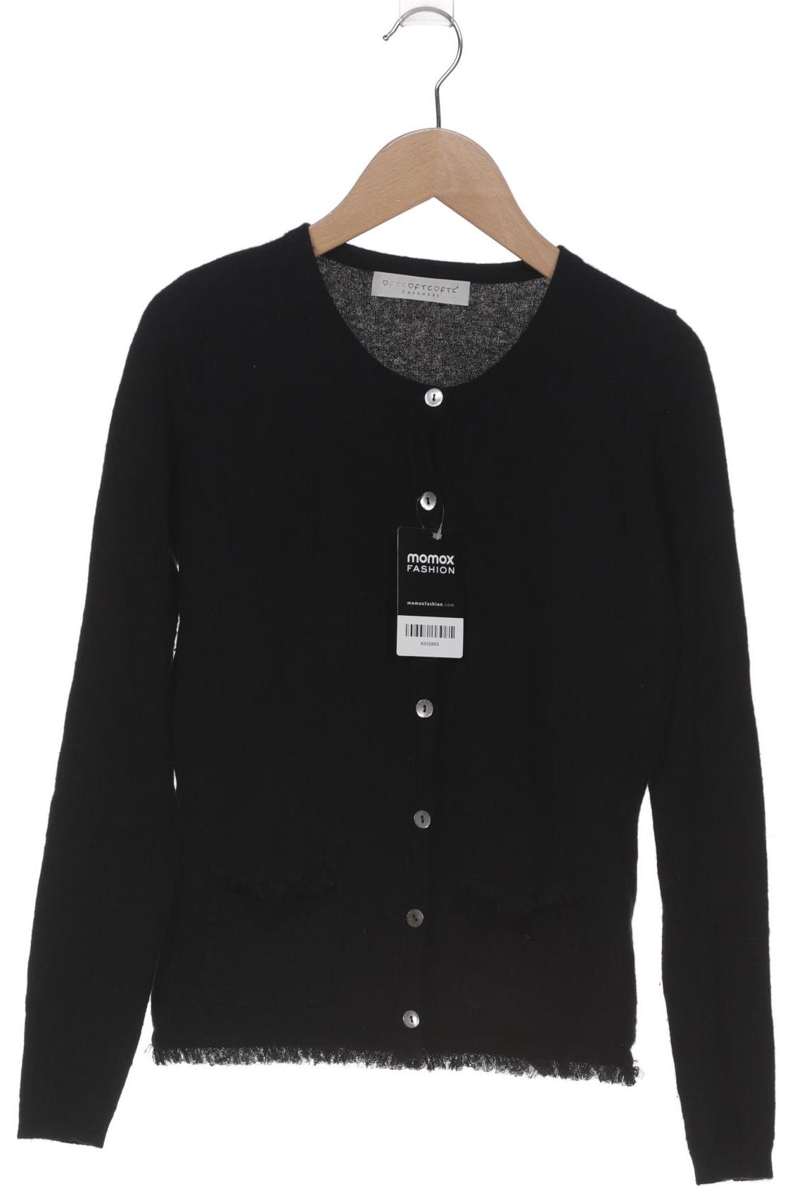 

FTC Cashmere Damen Strickjacke, schwarz, Gr. 36