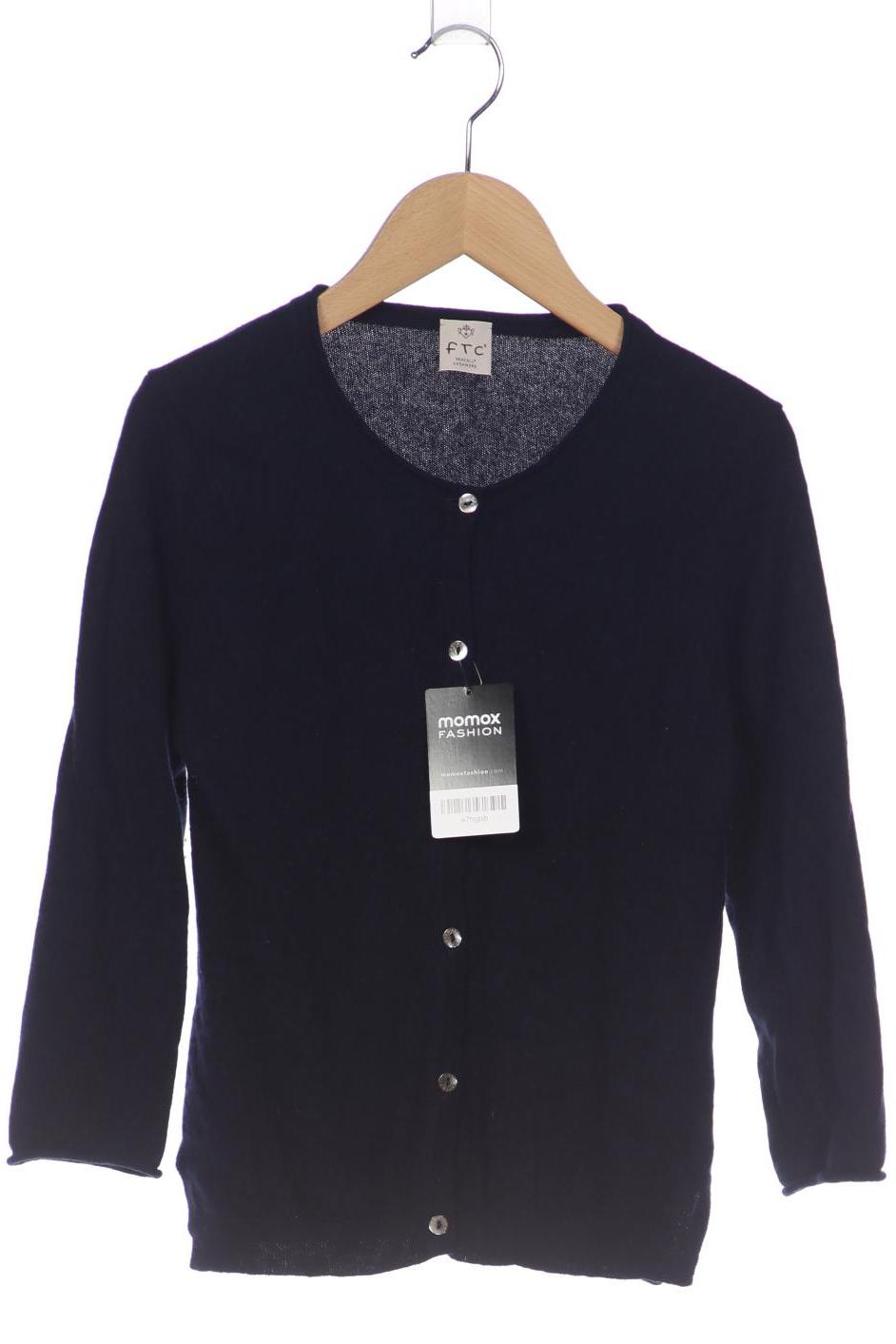 

FTC Cashmere Damen Strickjacke, marineblau, Gr. 34