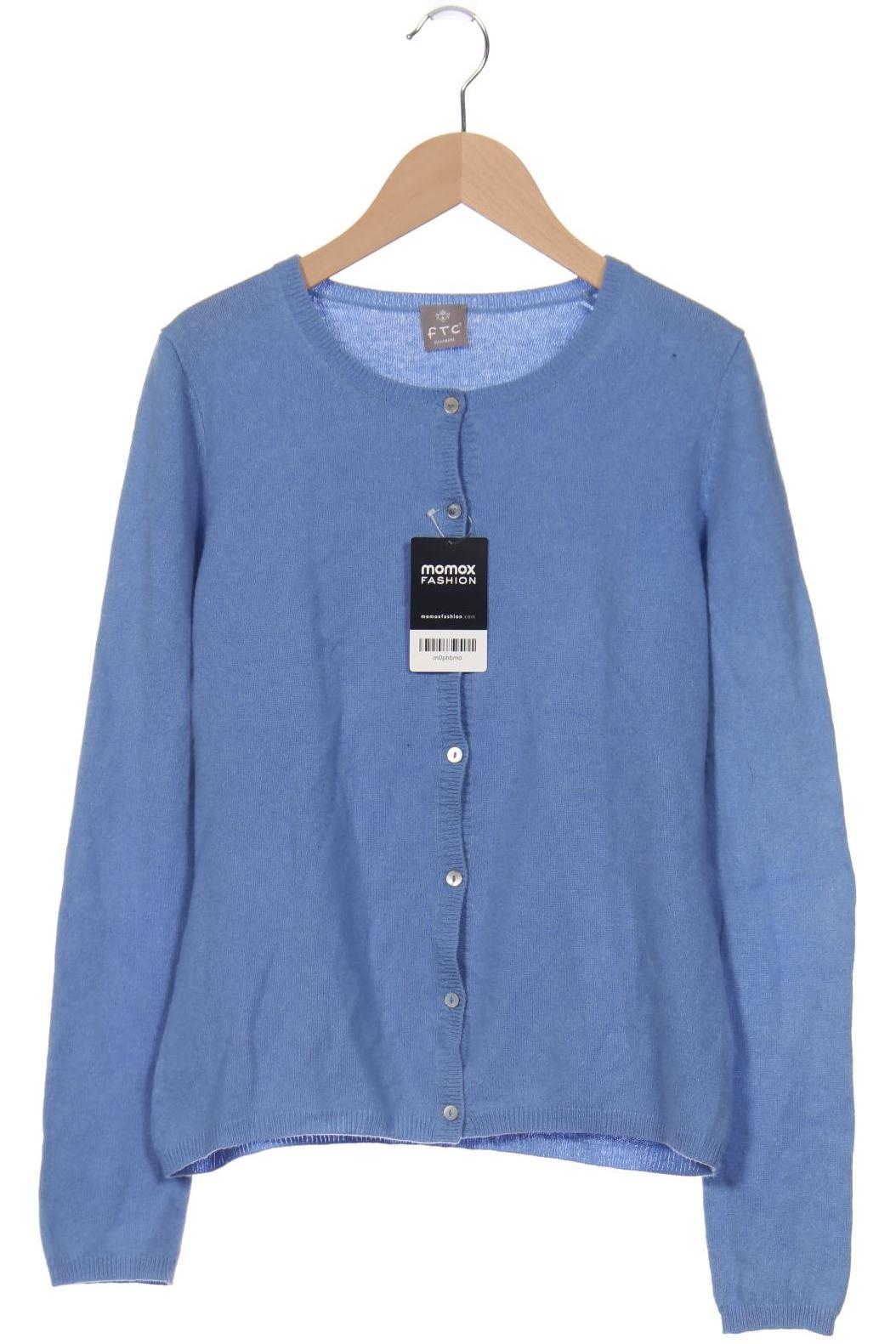

FTC Cashmere Damen Strickjacke, blau, Gr. 38
