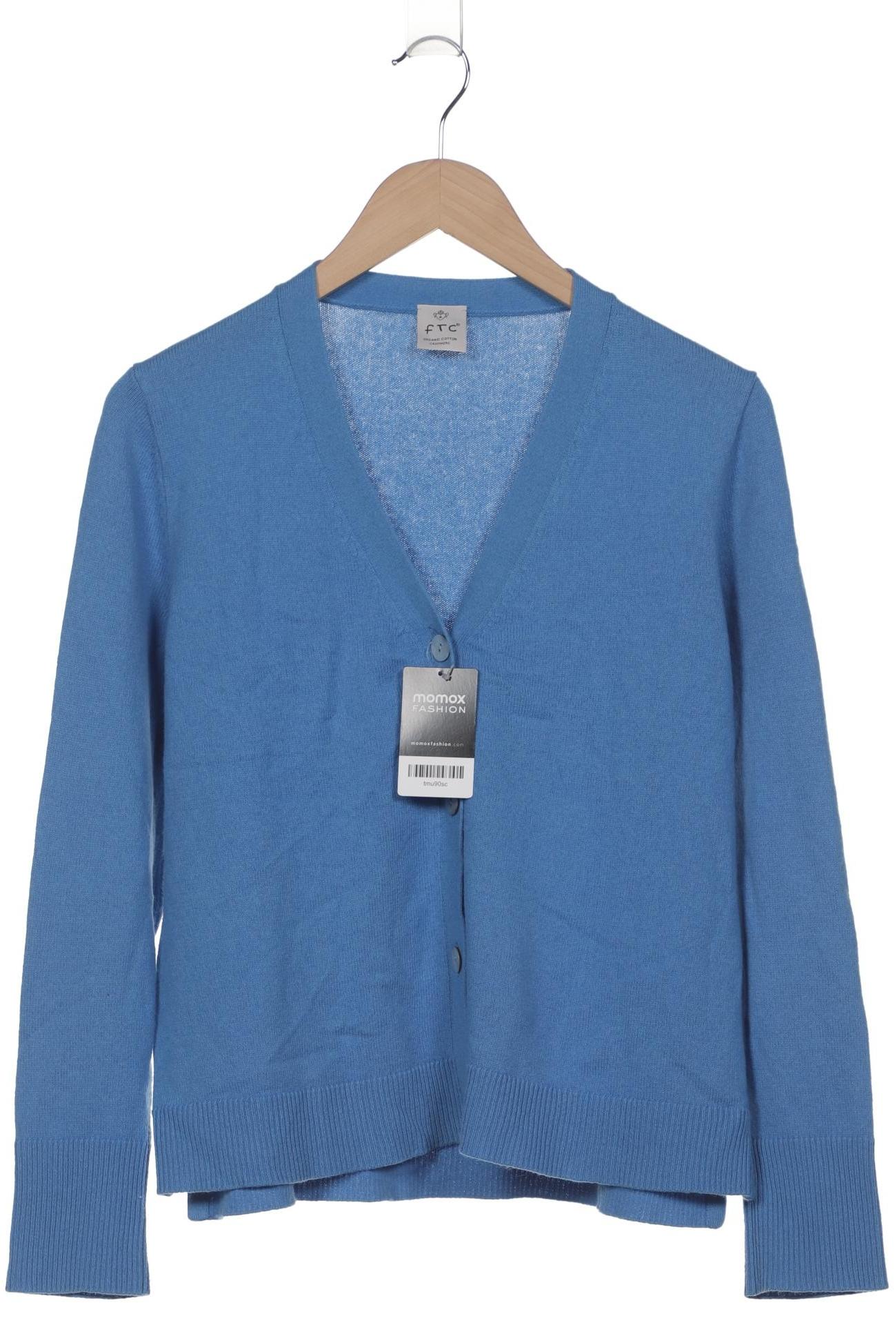 

FTC Cashmere Damen Strickjacke, blau, Gr. 42