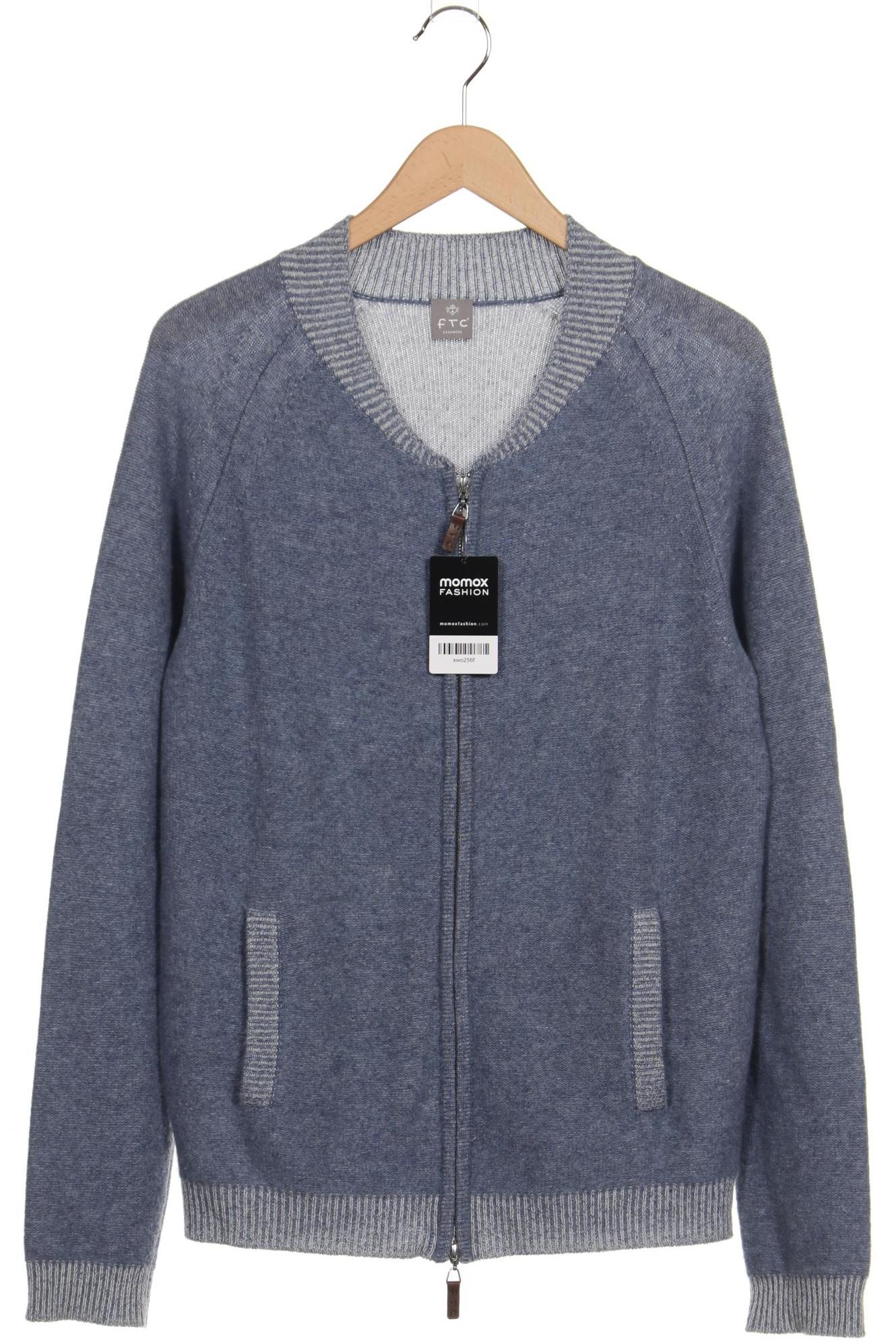 

FTC Cashmere Herren Strickjacke, blau, Gr. 52