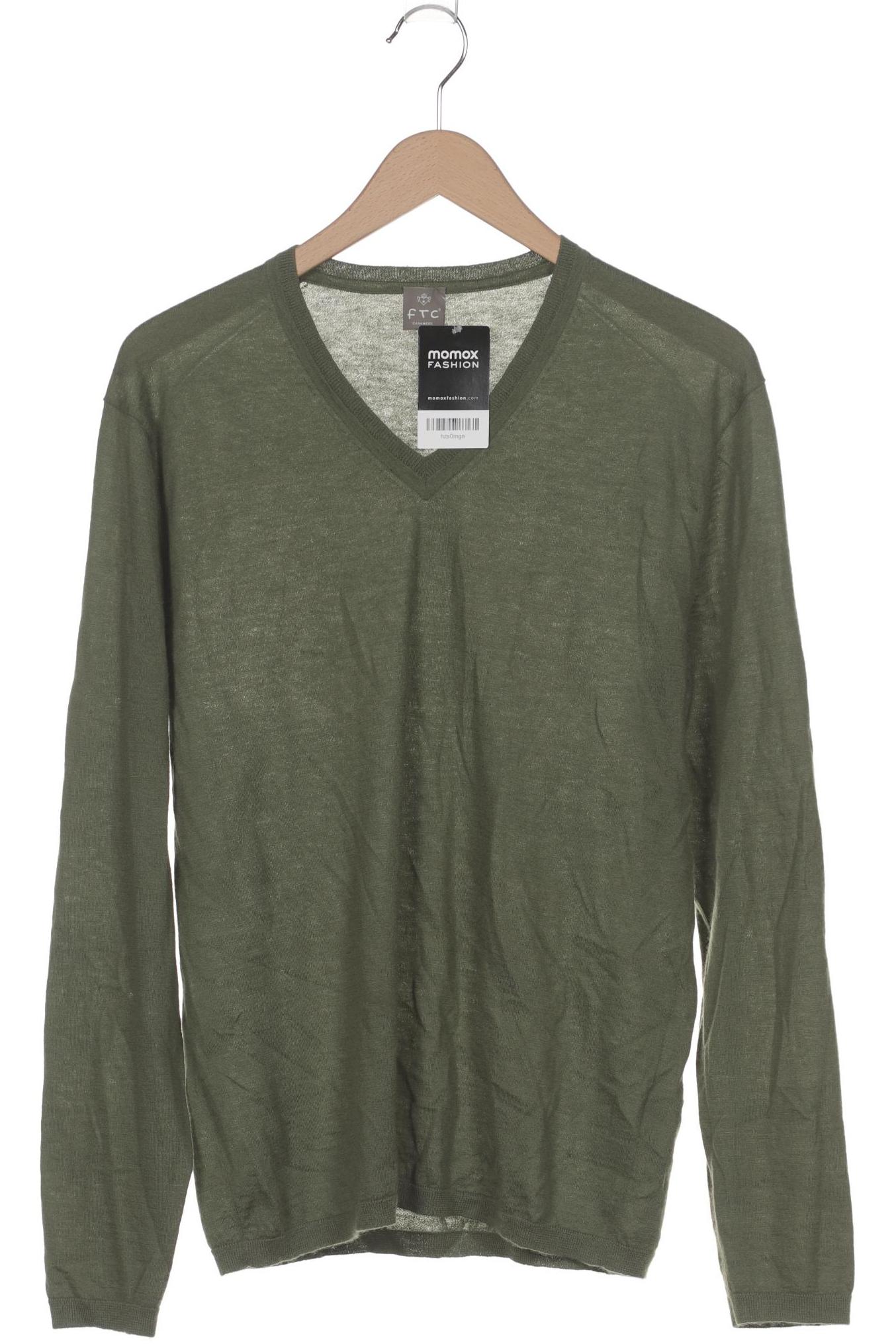 

FTC Cashmere Herren Pullover, grün, Gr. 50