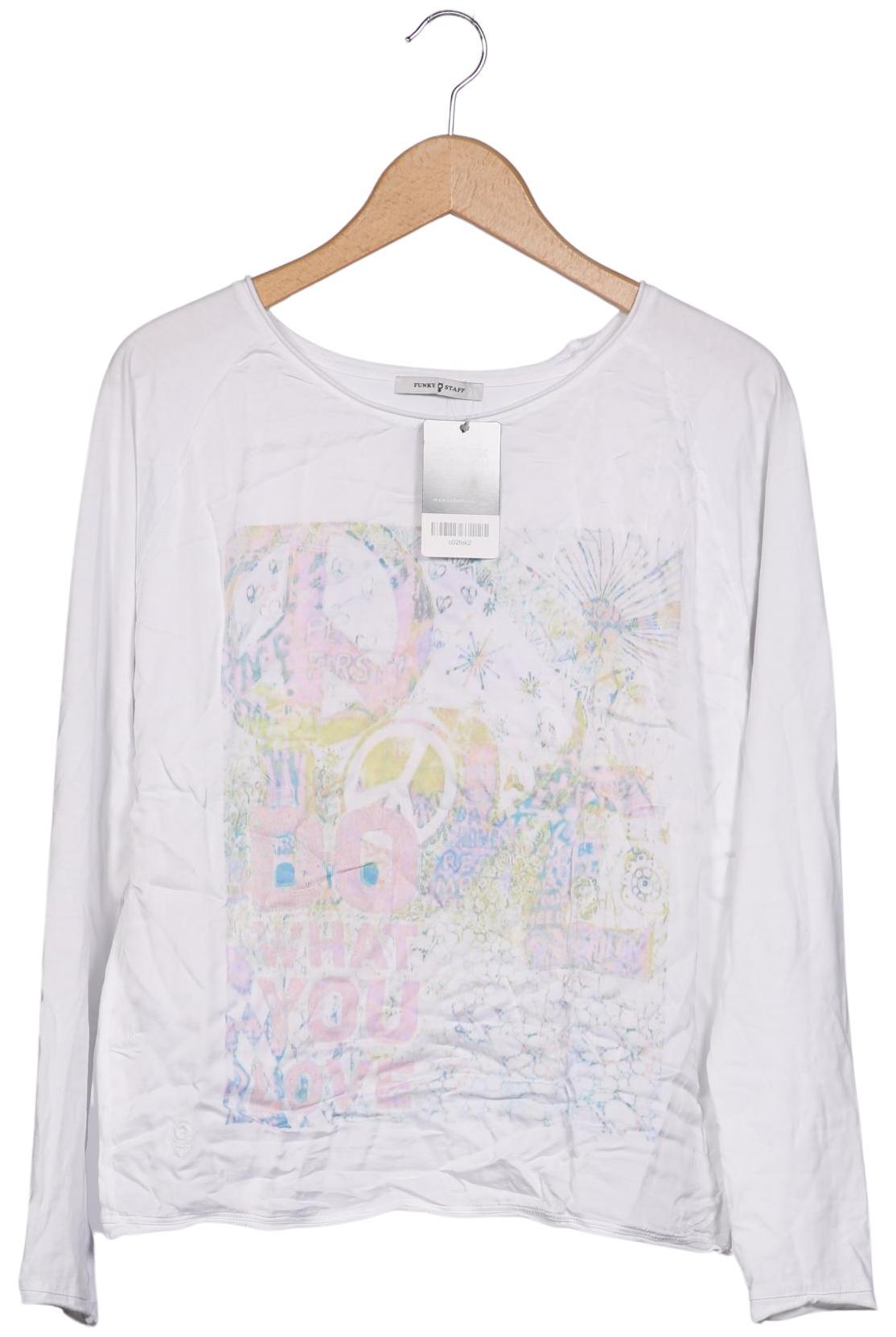 

Funky Staff Damen Langarmshirt, weiß, Gr. 36