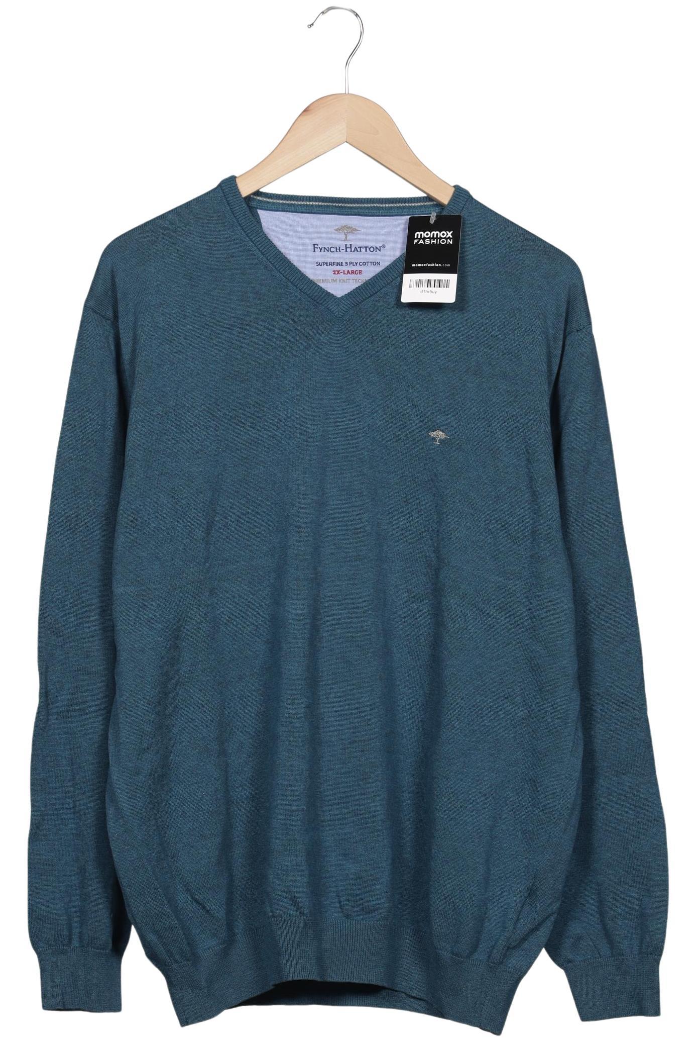 

Fynch Hatton Herren Pullover, türkis, Gr. 56