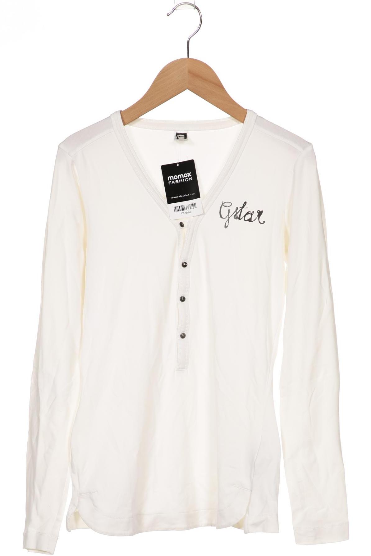 

G STAR RAW Damen Langarmshirt, cremeweiß