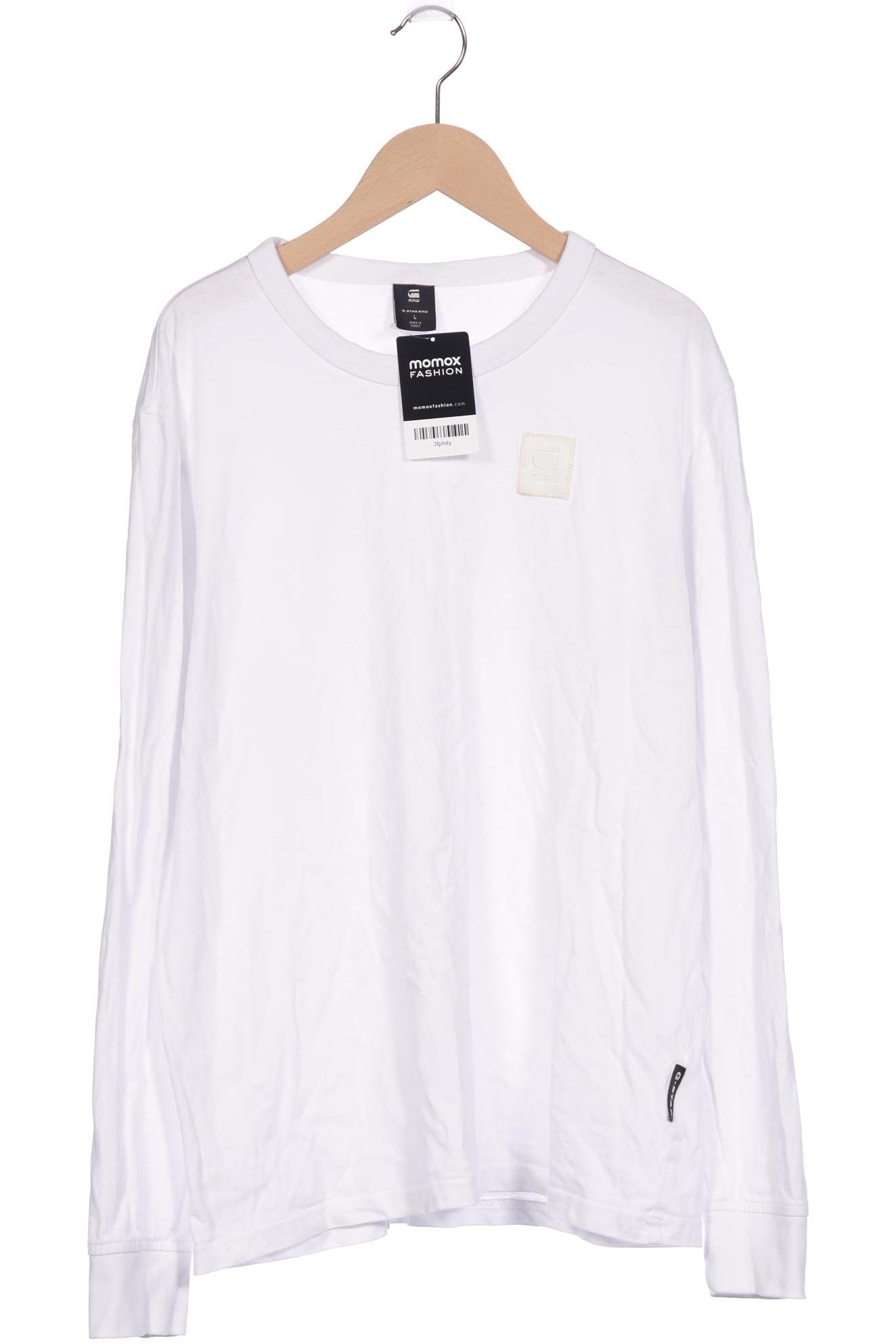 

G Star RAW Herren Langarmshirt, weiß, Gr. 52