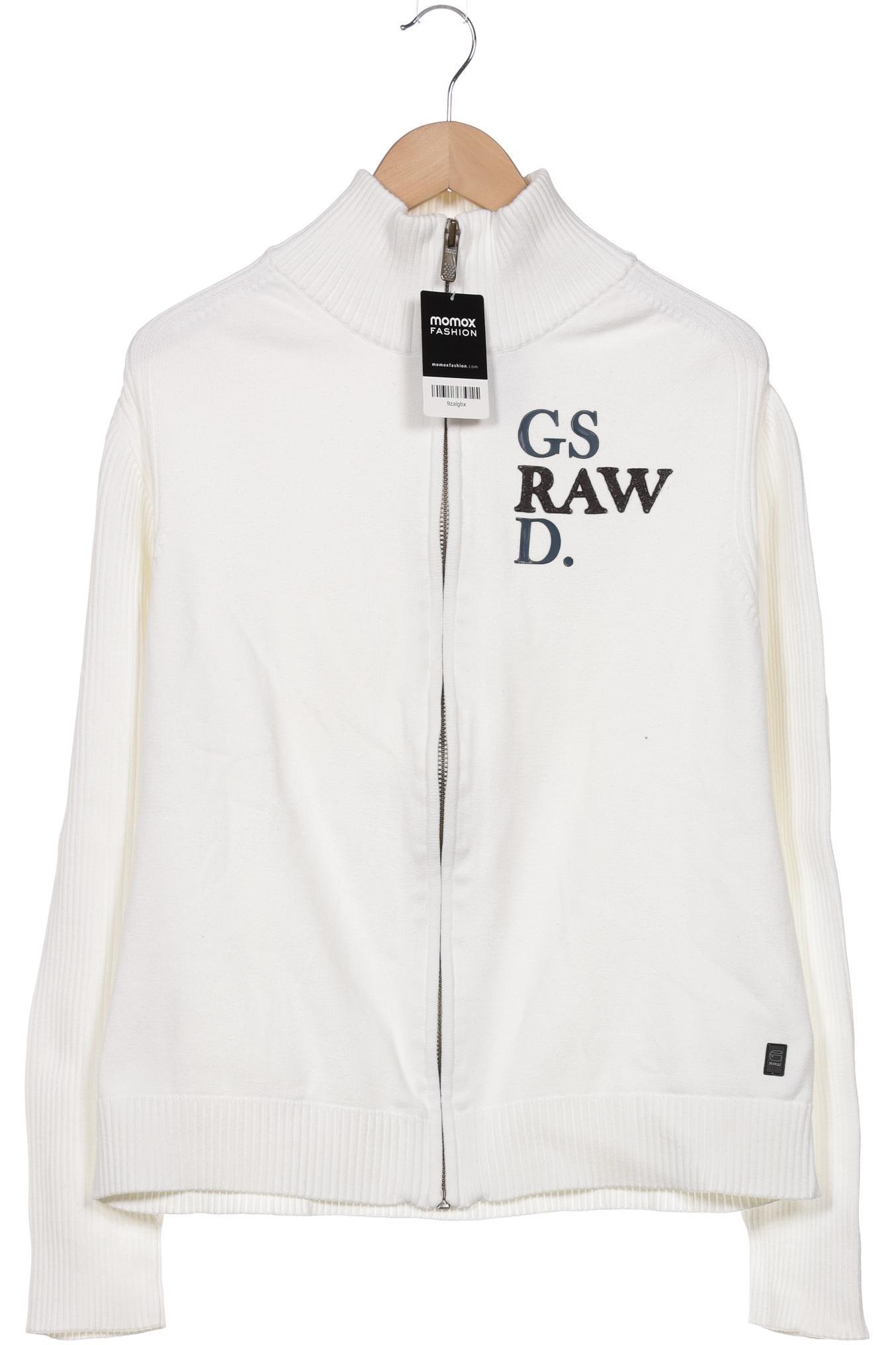

G Star RAW Herren Strickjacke, weiß, Gr. 56