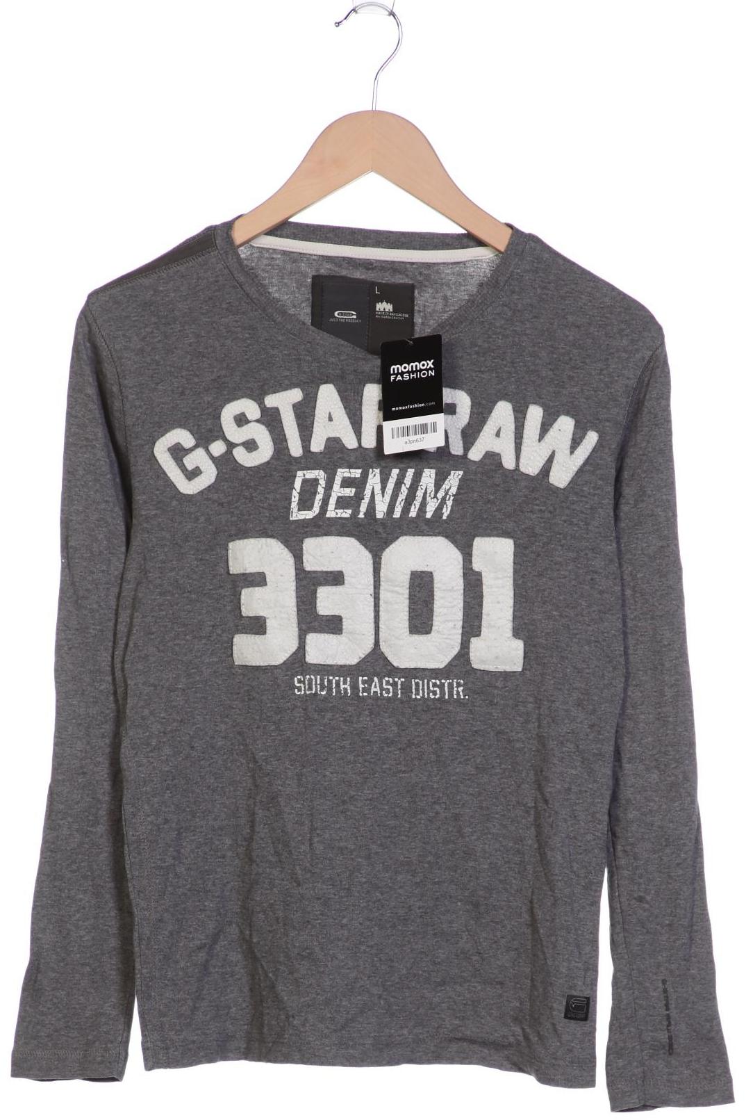 

G STAR RAW Herren Langarmshirt, grau