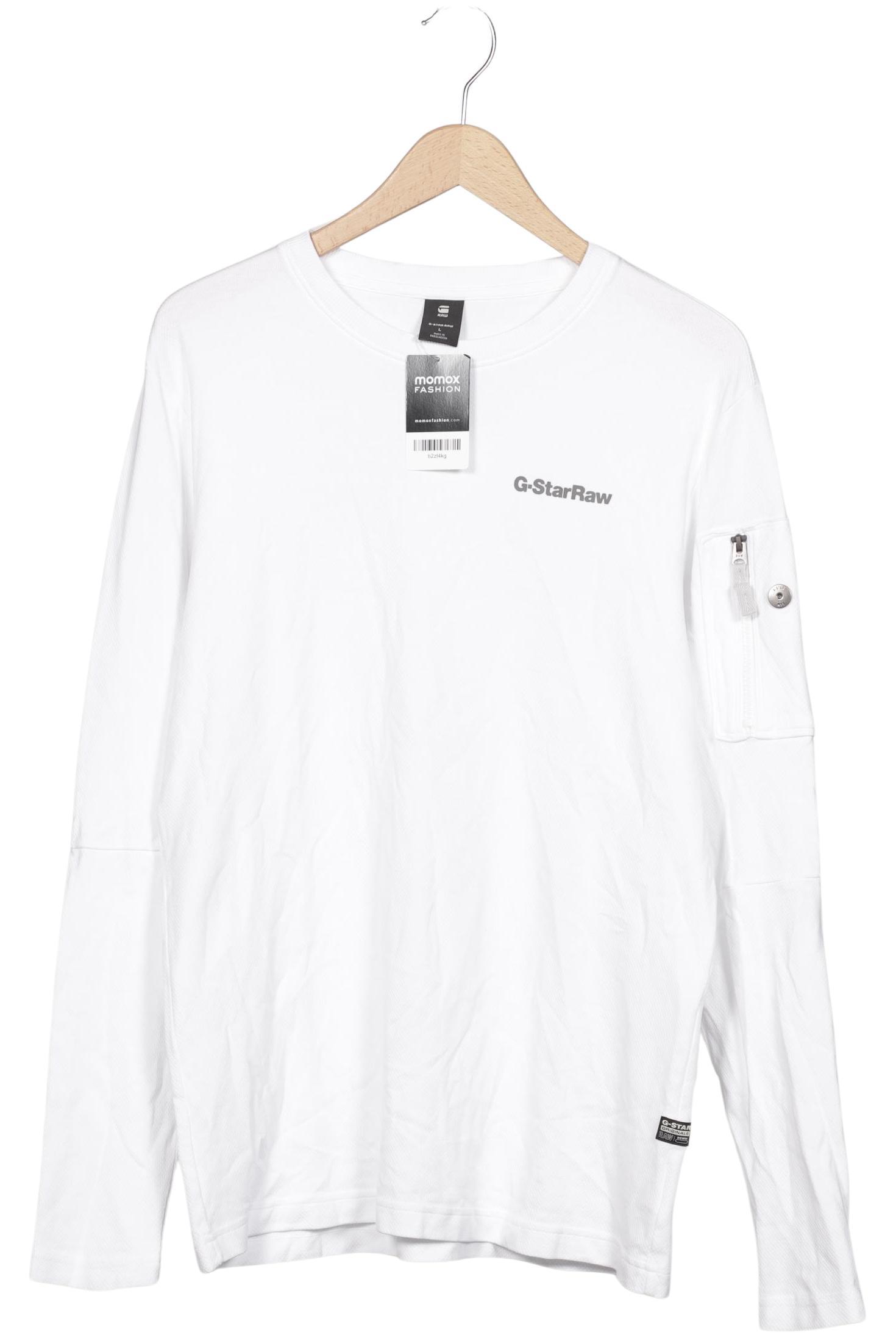 

G Star RAW Herren Langarmshirt, weiß, Gr. 52