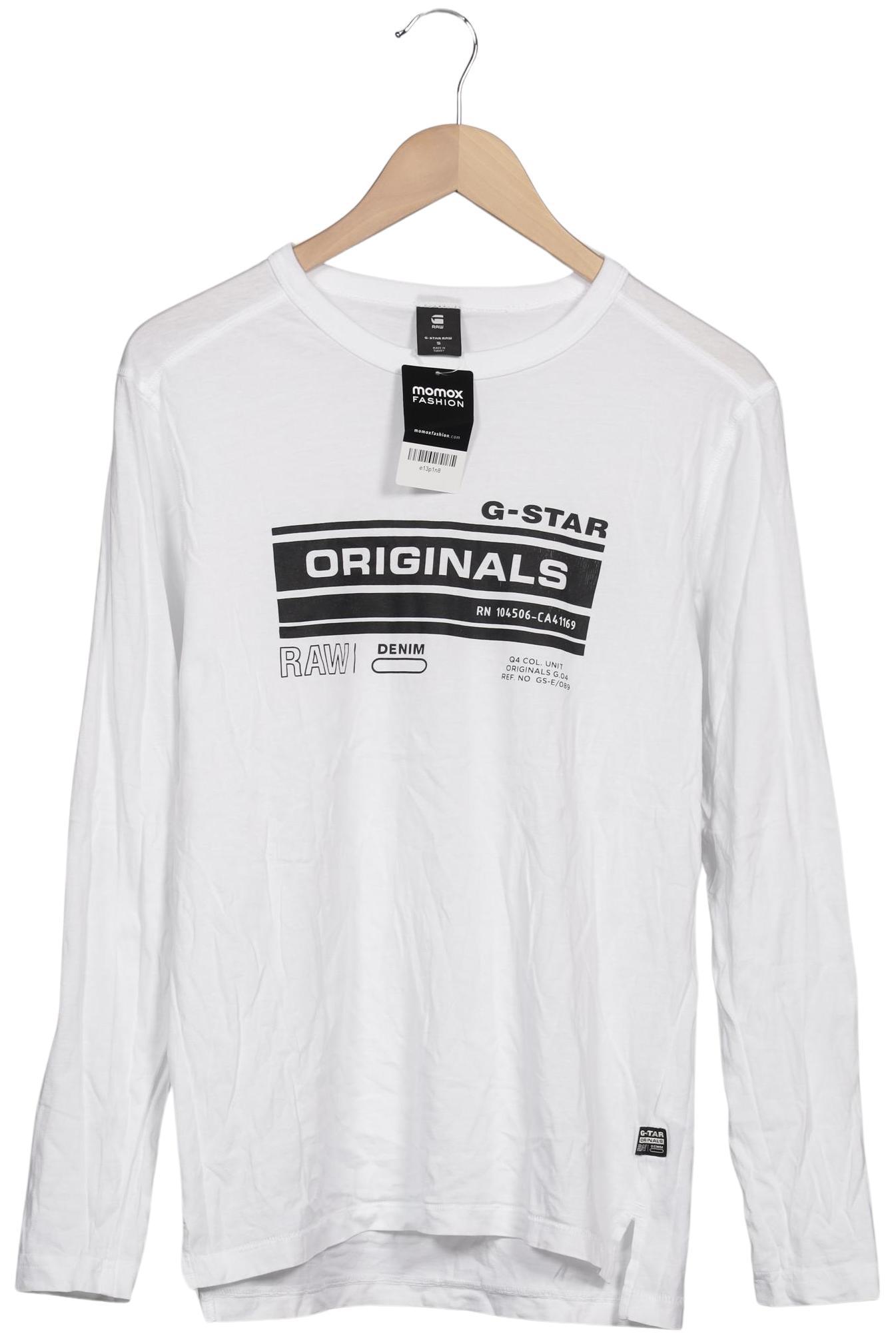 

G Star RAW Herren Langarmshirt, weiß, Gr. 46