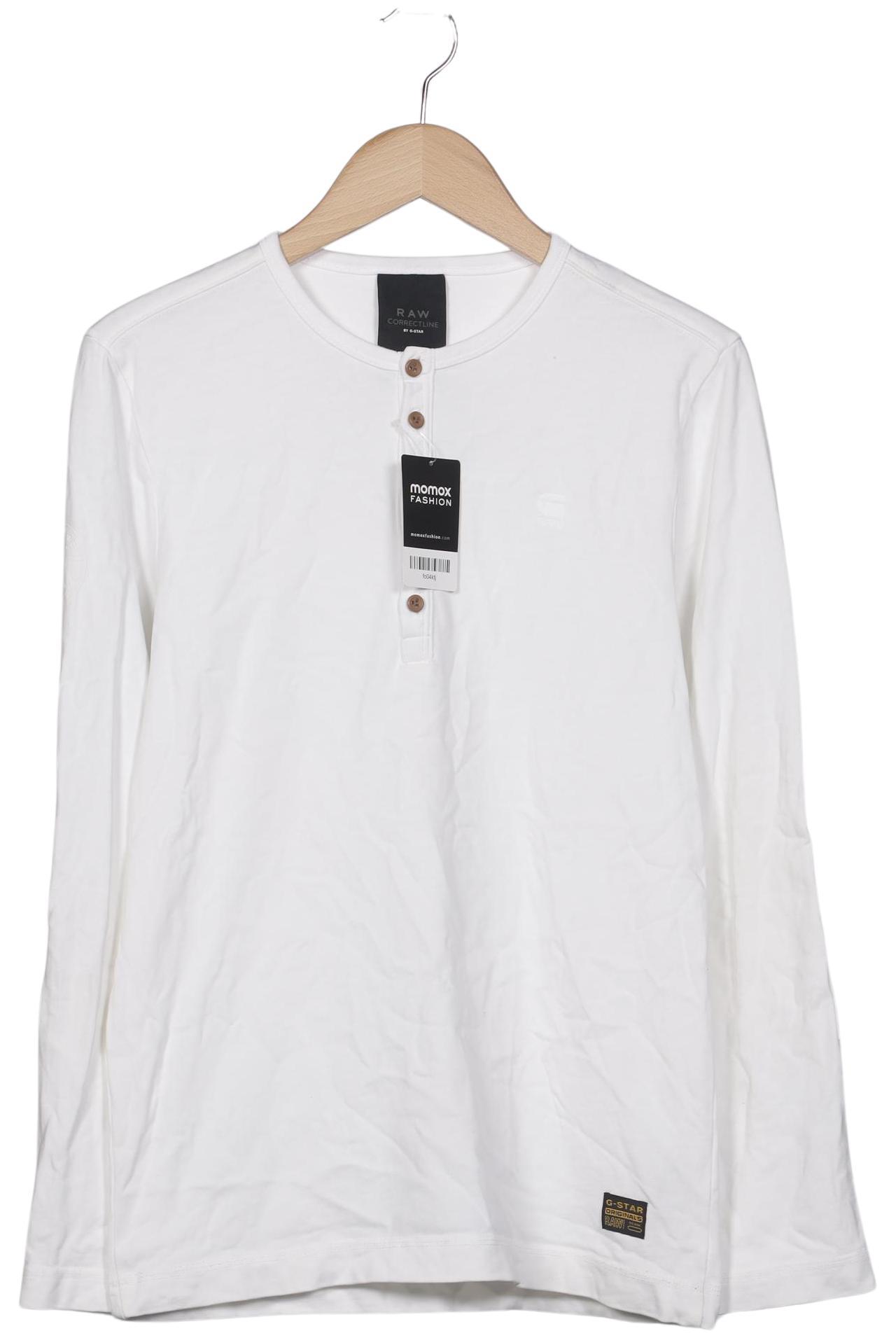 

G Star RAW Herren Langarmshirt, weiß, Gr. 46