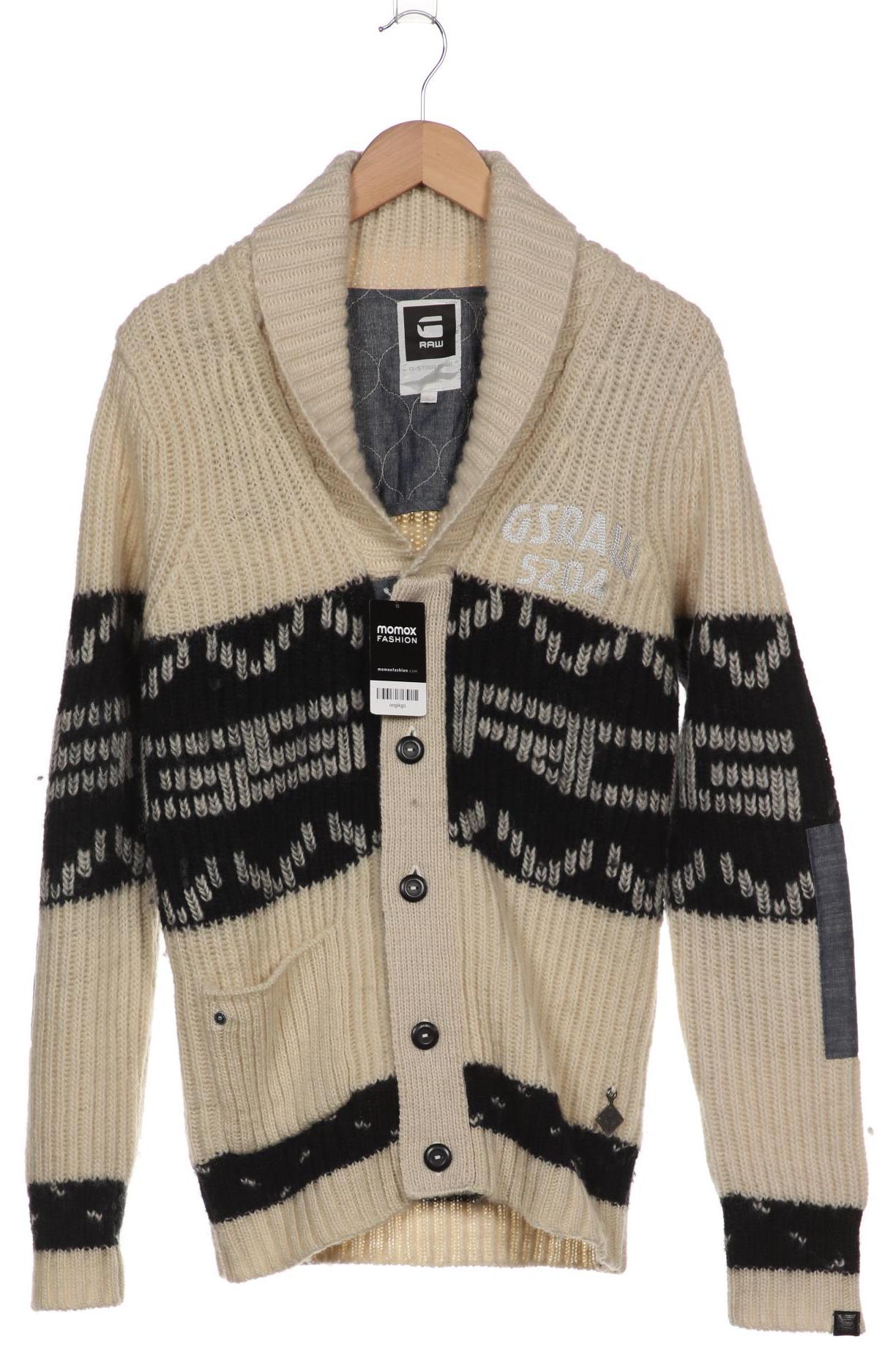 

G STAR RAW Herren Strickjacke, cremeweiß