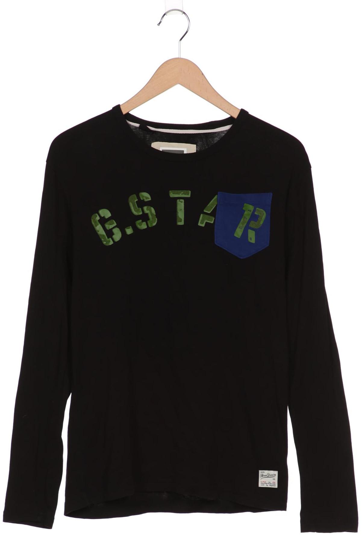 

G STAR RAW Herren Langarmshirt, schwarz