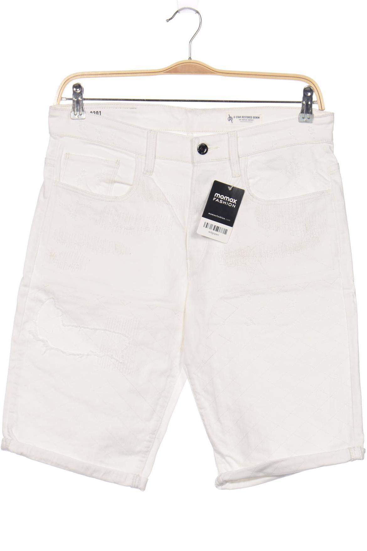 

G STAR RAW Herren Shorts, weiß