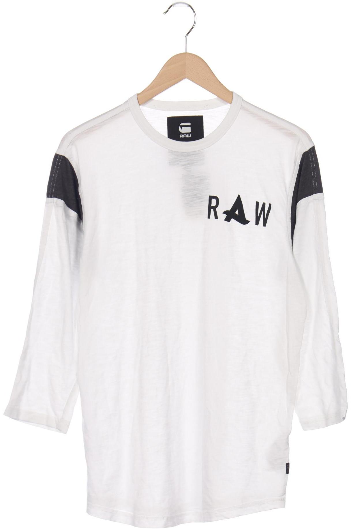 

G STAR RAW Herren Langarmshirt, weiß