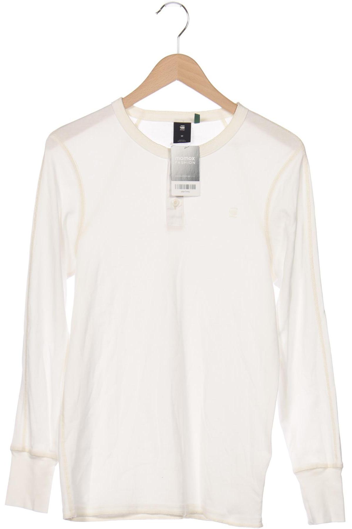

G STAR RAW Herren Langarmshirt, cremeweiß