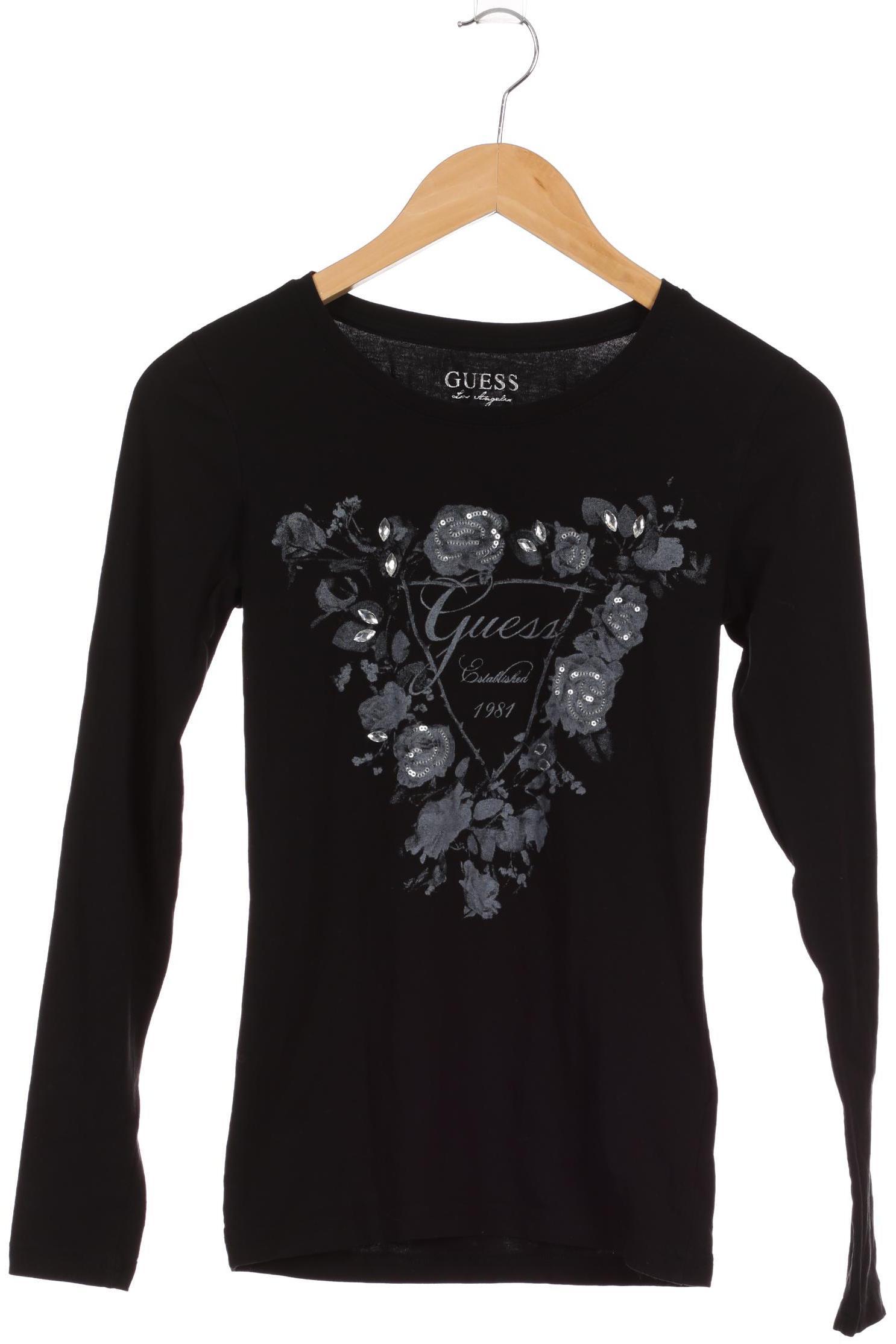 

Guess Damen Langarmshirt, schwarz, Gr.