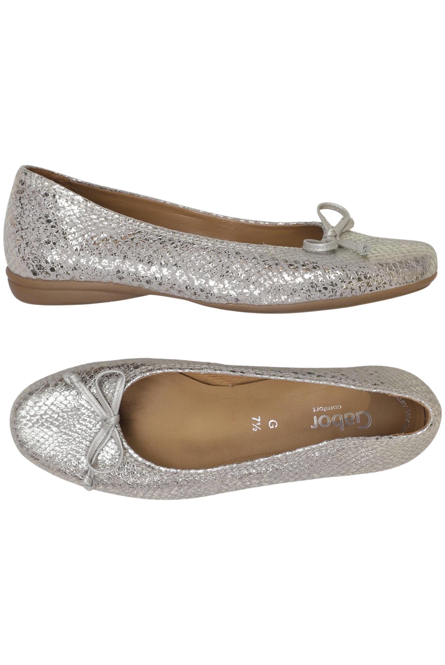 

Gabor Damen Ballerinas, silber, Gr. 7.5