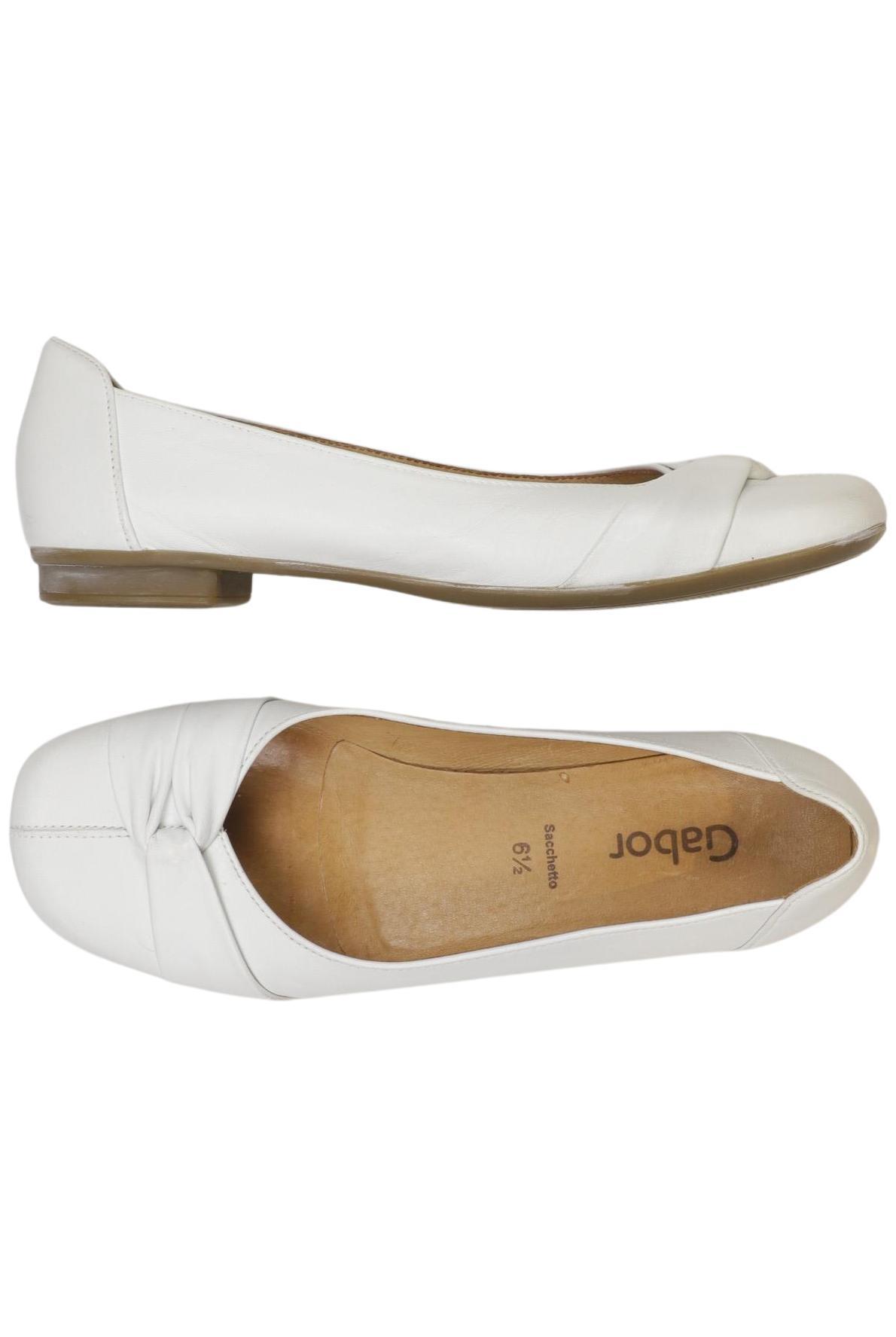 

Gabor Damen Ballerinas, weiß, Gr. 6.5