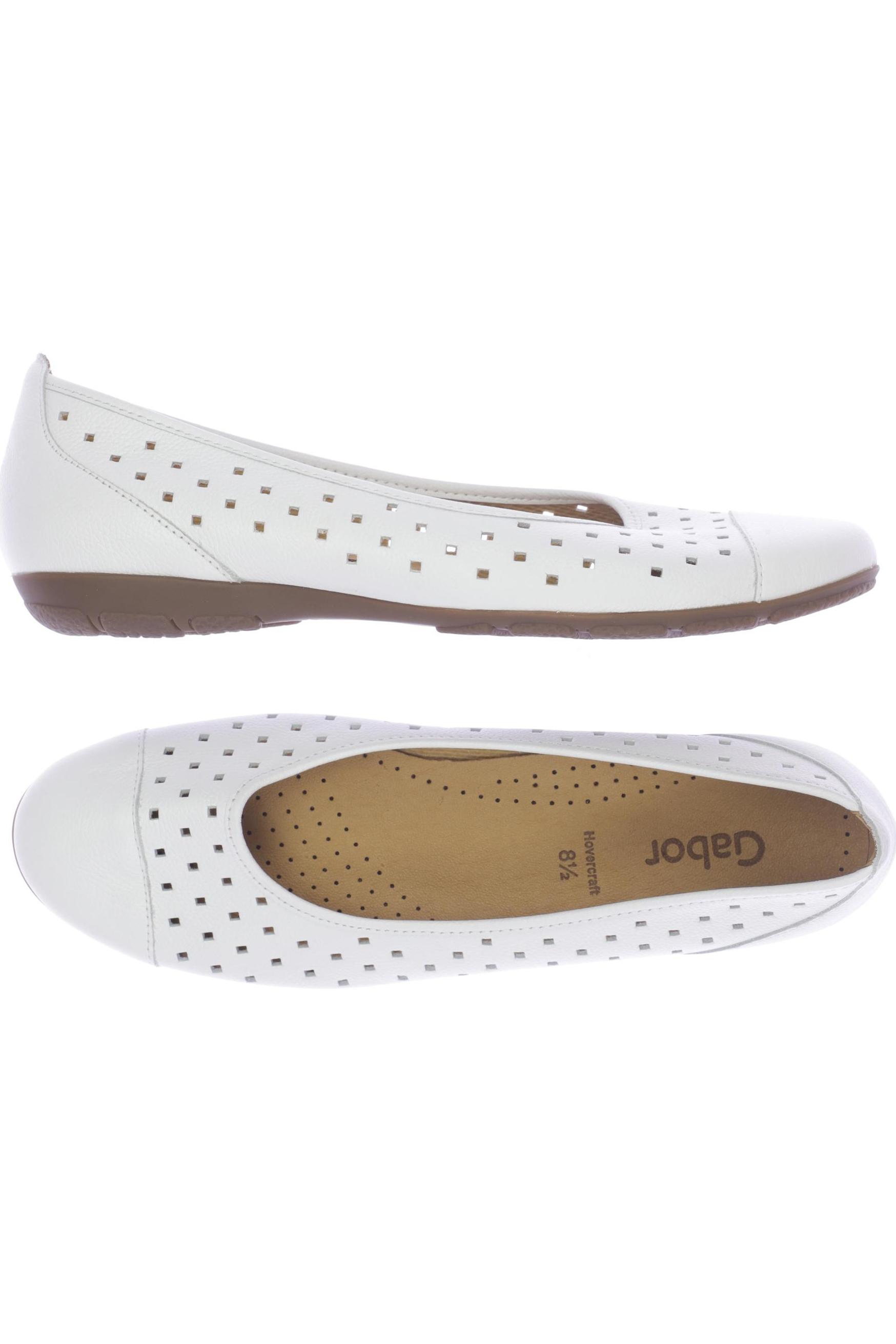 

Gabor Damen Ballerinas, weiß, Gr. 8.5