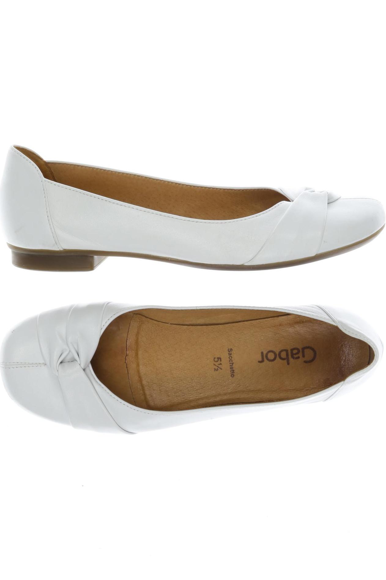 

Gabor Damen Ballerinas, weiß, Gr. 5.5