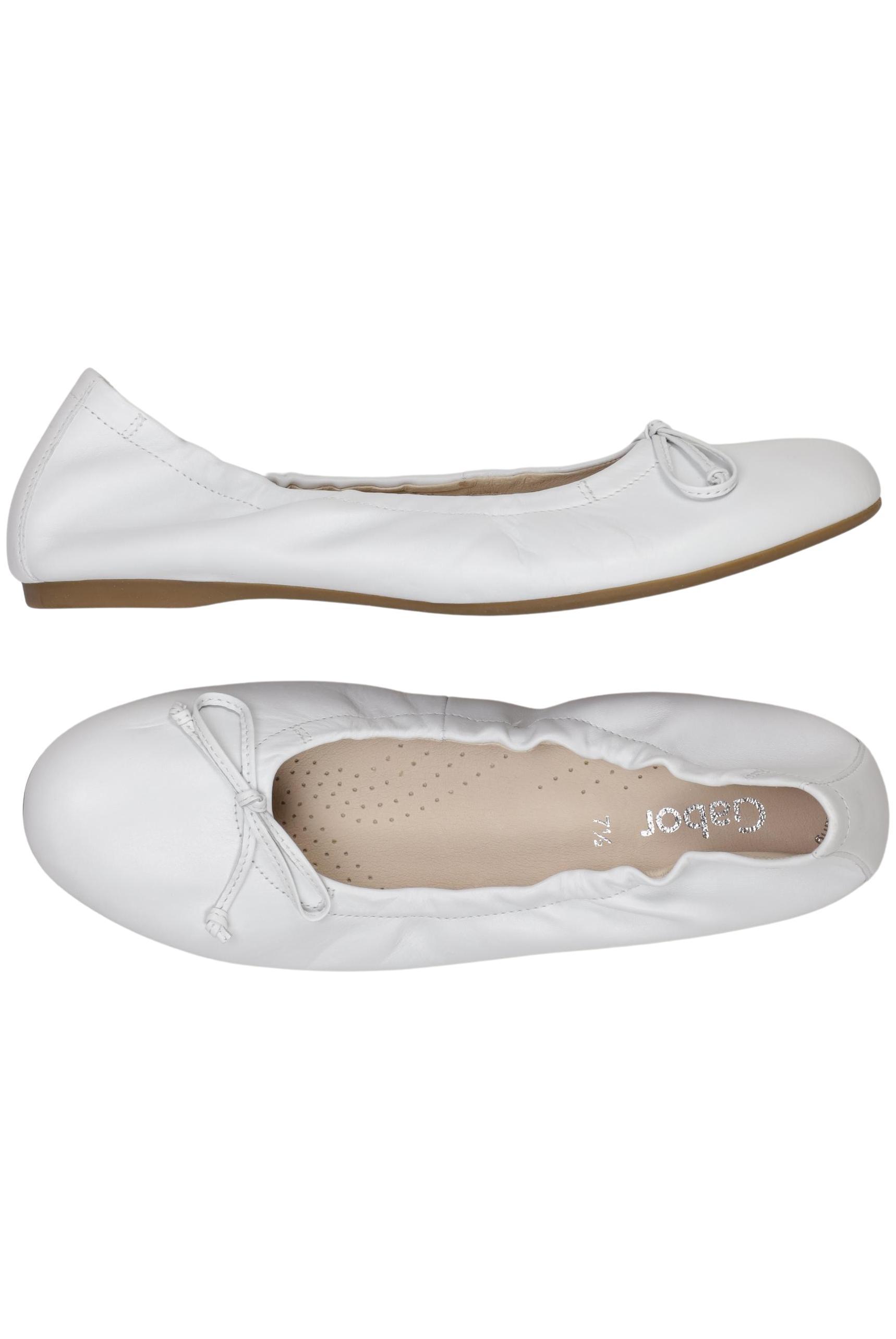 

Gabor Damen Ballerinas, weiß, Gr. 7.5