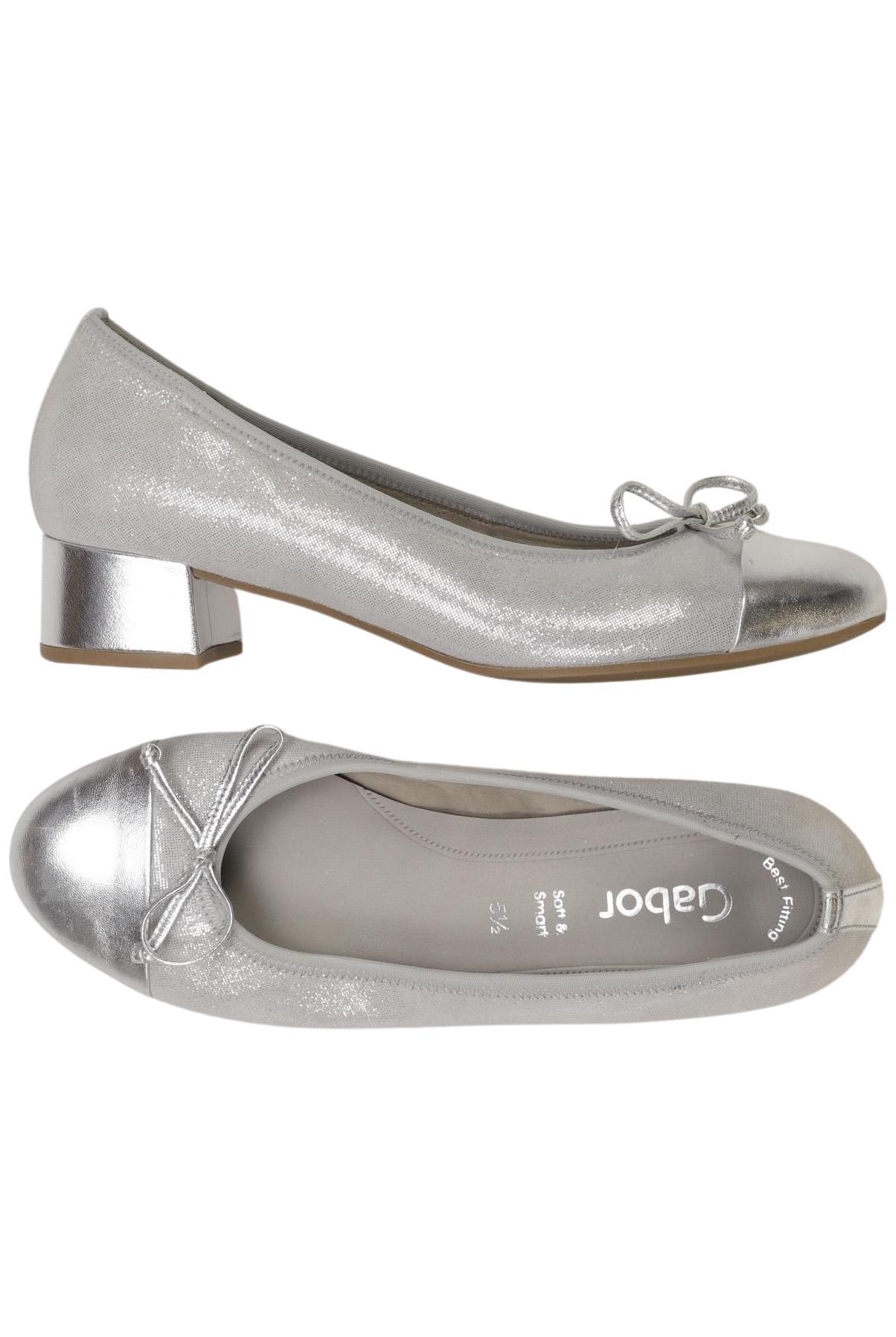 

Gabor Damen Ballerinas, silber, Gr. 5.5