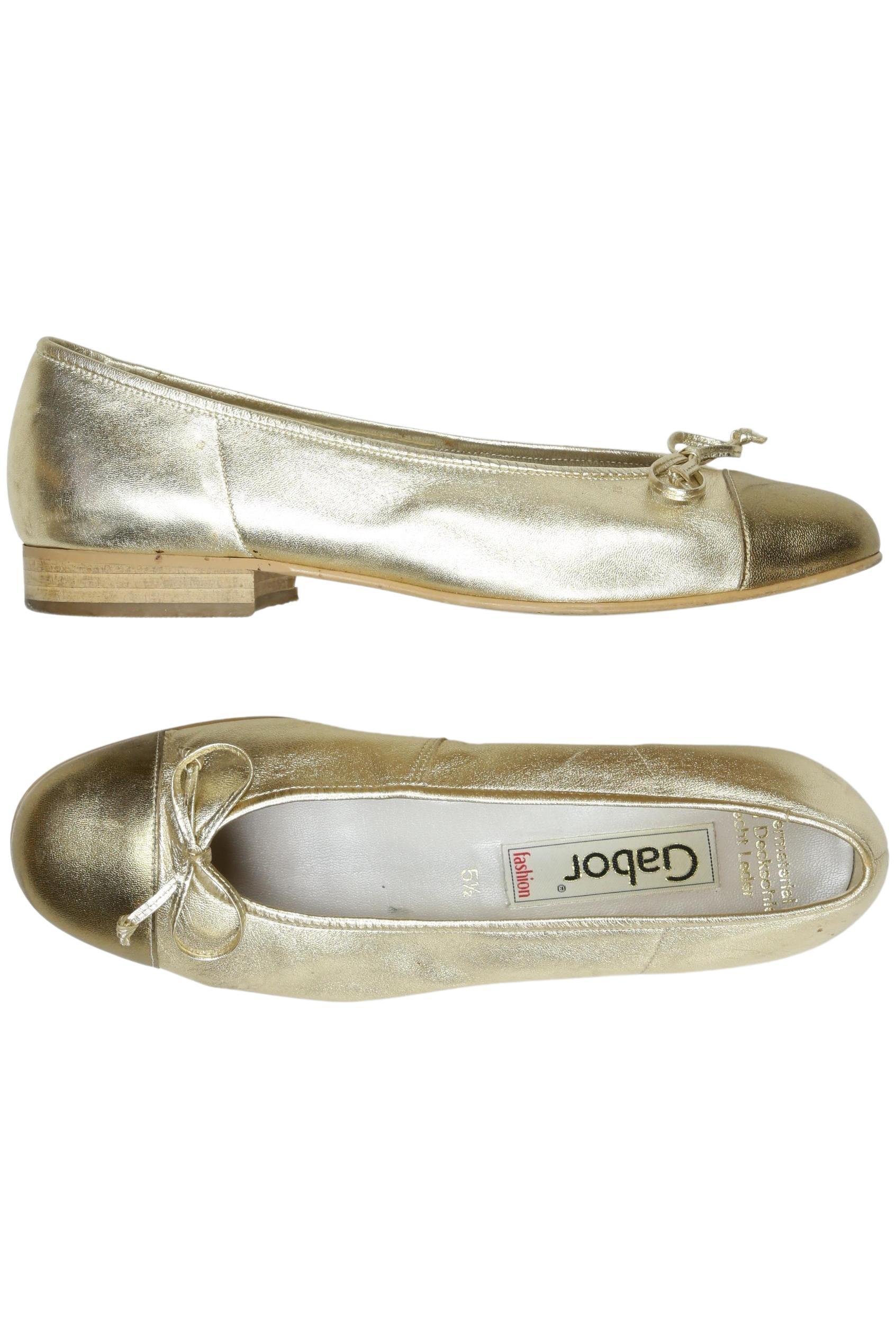 

Gabor Damen Ballerinas, gold, Gr. 5.5