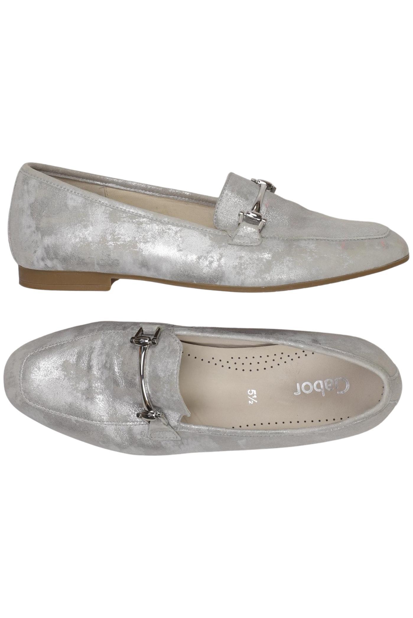 

Gabor Damen Halbschuh, silber, Gr. 5.5