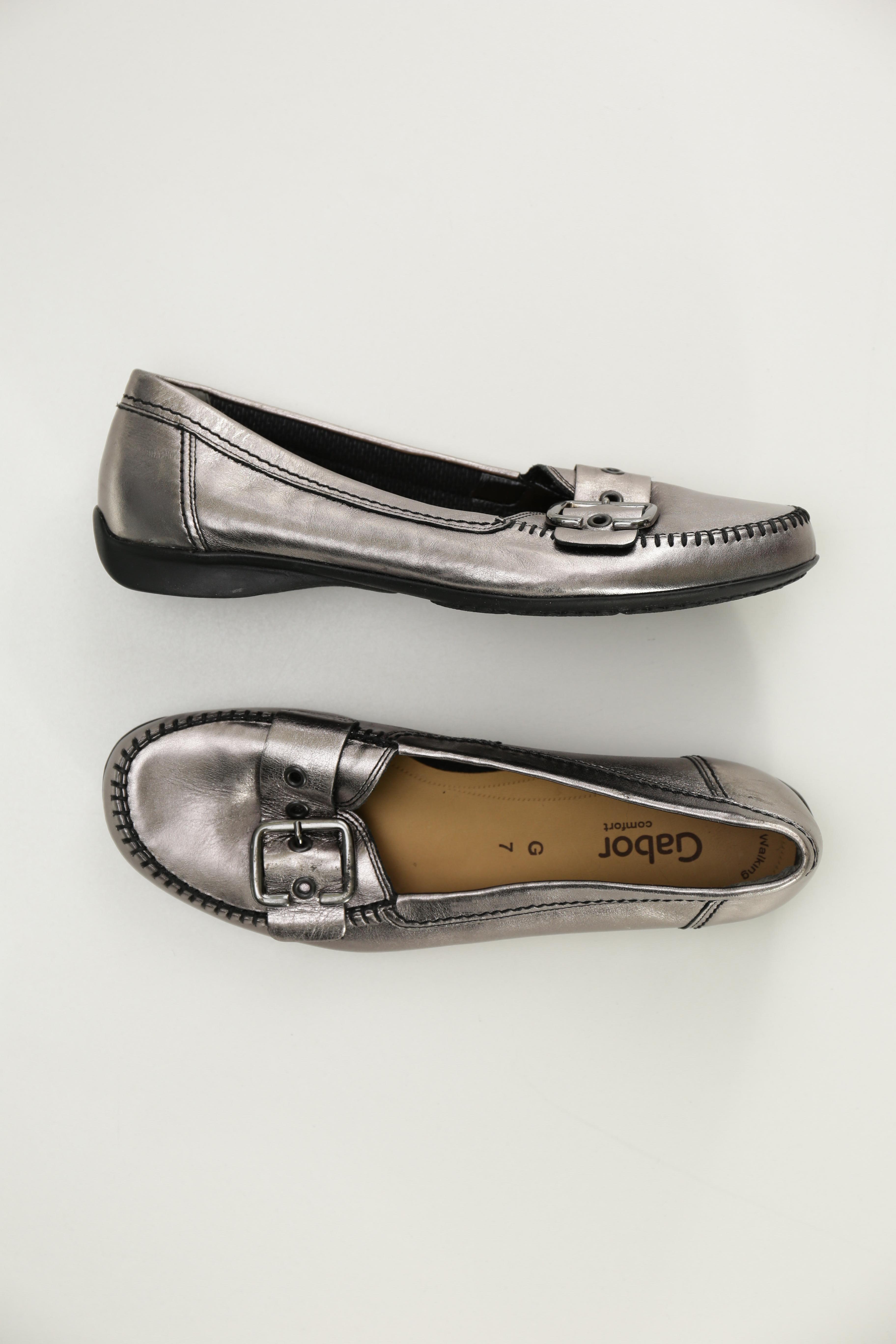 

Gabor Damen Halbschuh, silber, Gr. 7